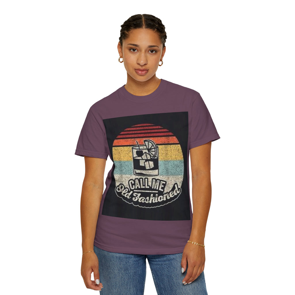 T-Shirt — "Call Me Old Fashioned" Retro Cocktail Graphic Tee