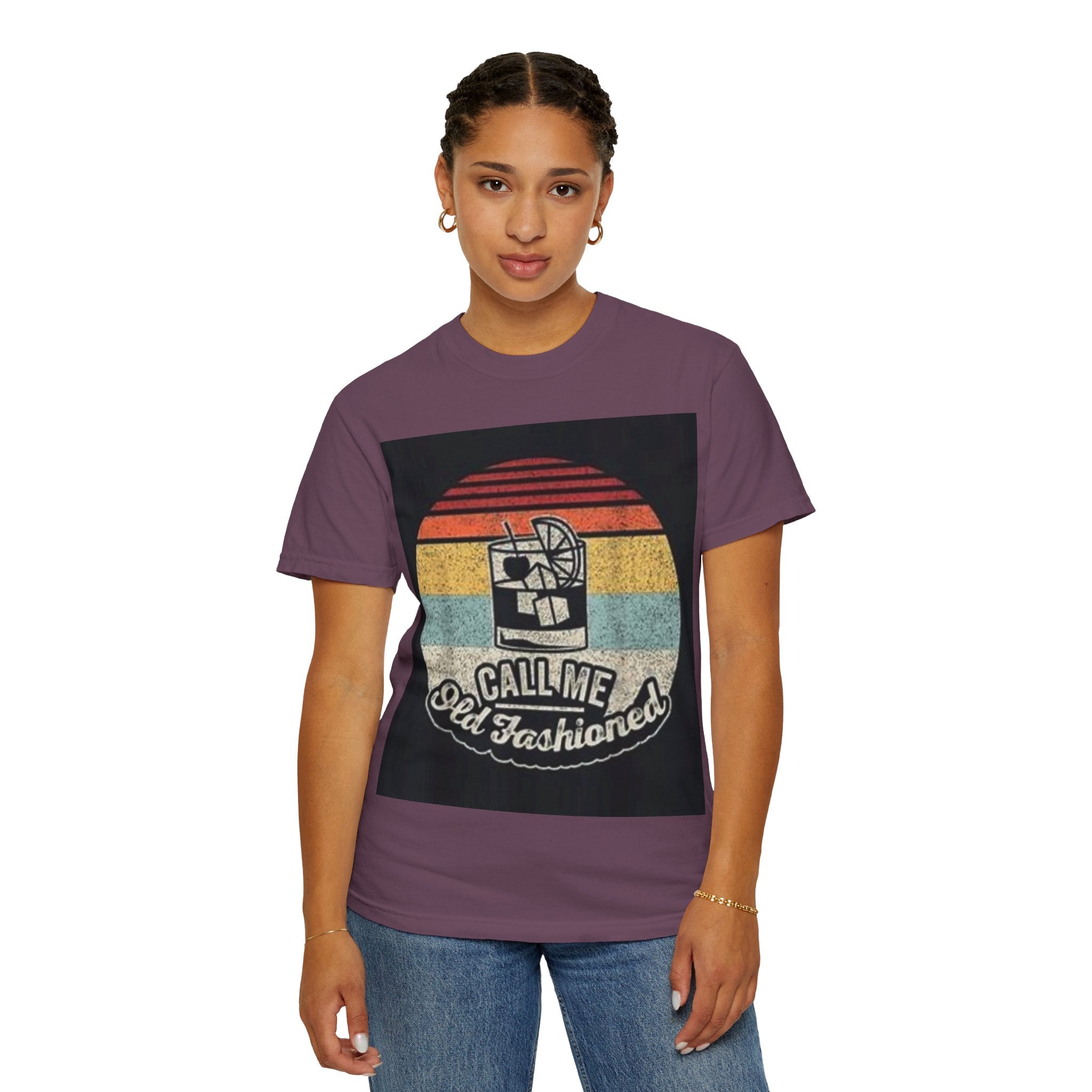 T-Shirt — "Call Me Old Fashioned" Retro Cocktail Graphic Tee