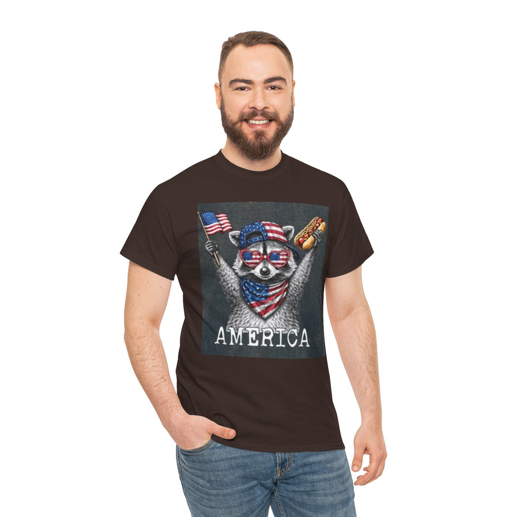 Patriotic Raccoon 'America' T-Shirt