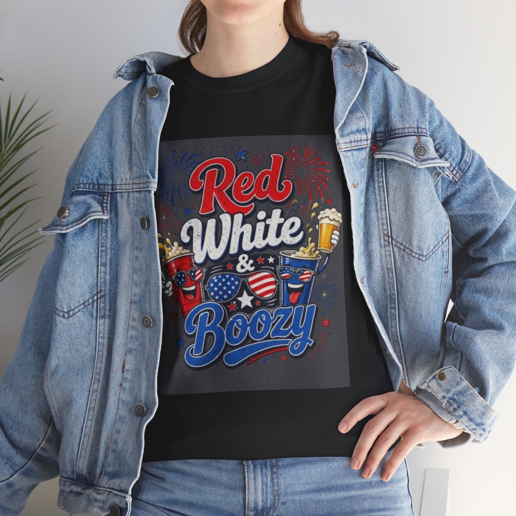 Red White & Boozy T-Shirt – Patriotic 4th of July Party Tee