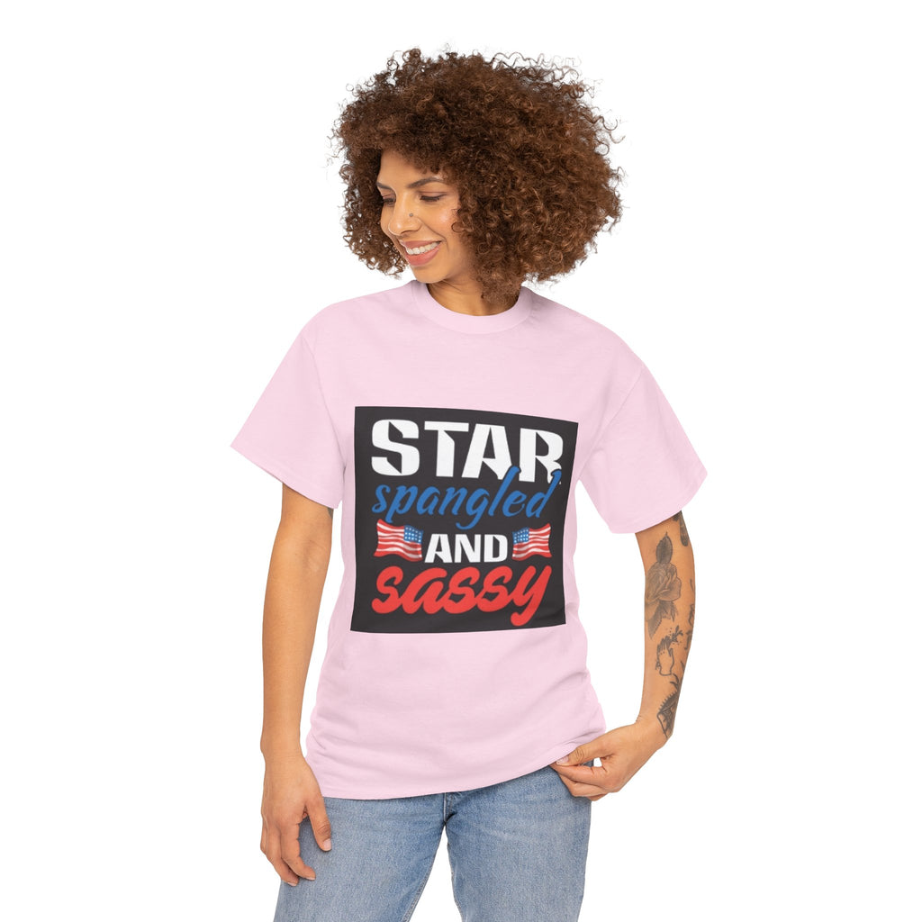 Star Spangled and Sassy Tee — Patriotic 4th of July Shirt with Flags