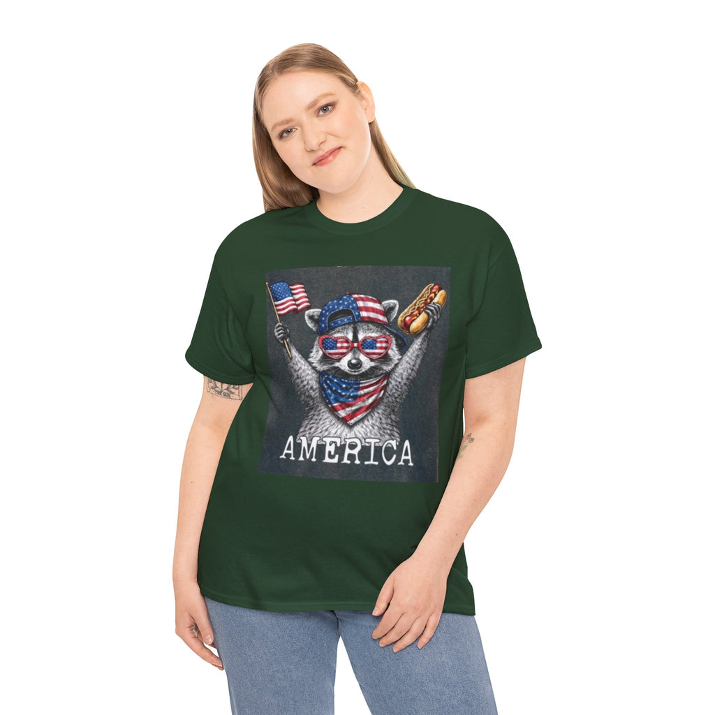 Patriotic Raccoon 'America' T-Shirt