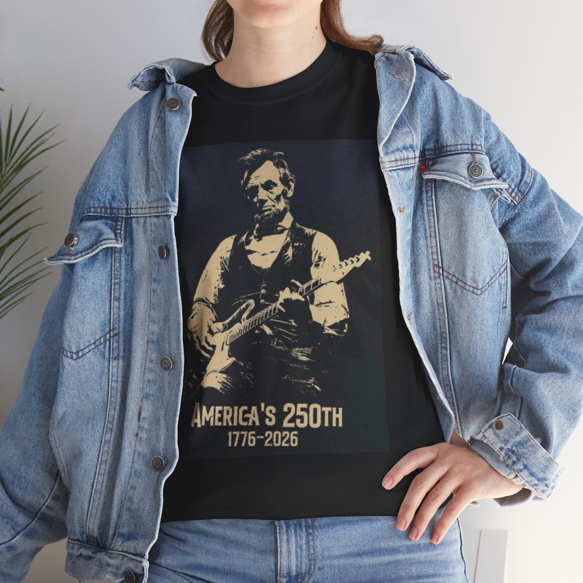 America's 250th Guitar Tee — 1776–2026 Patriotic Rock T‑Shirt