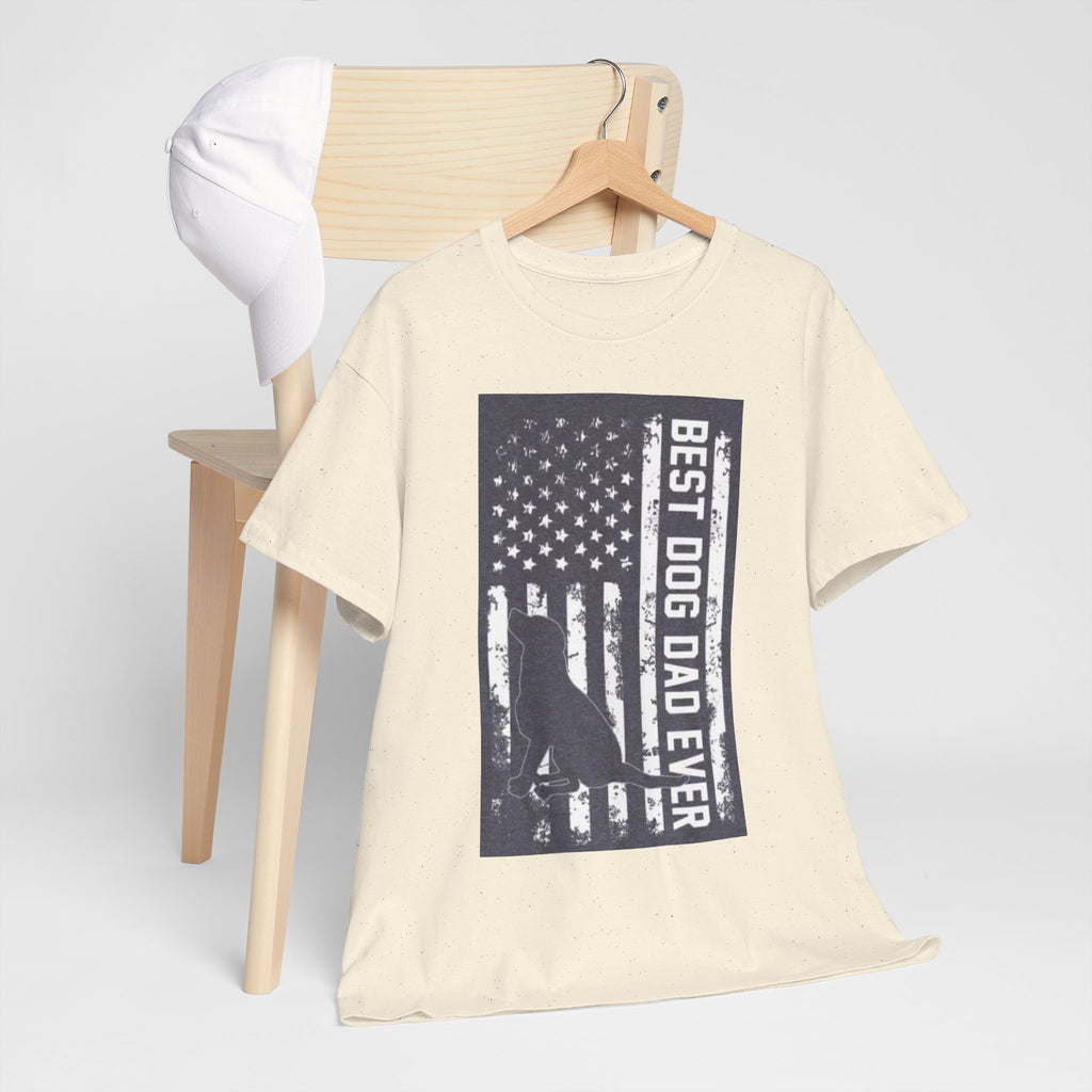 Best Dog Dad Ever T-Shirt – Patriotic American Flag Dog Dad Tee