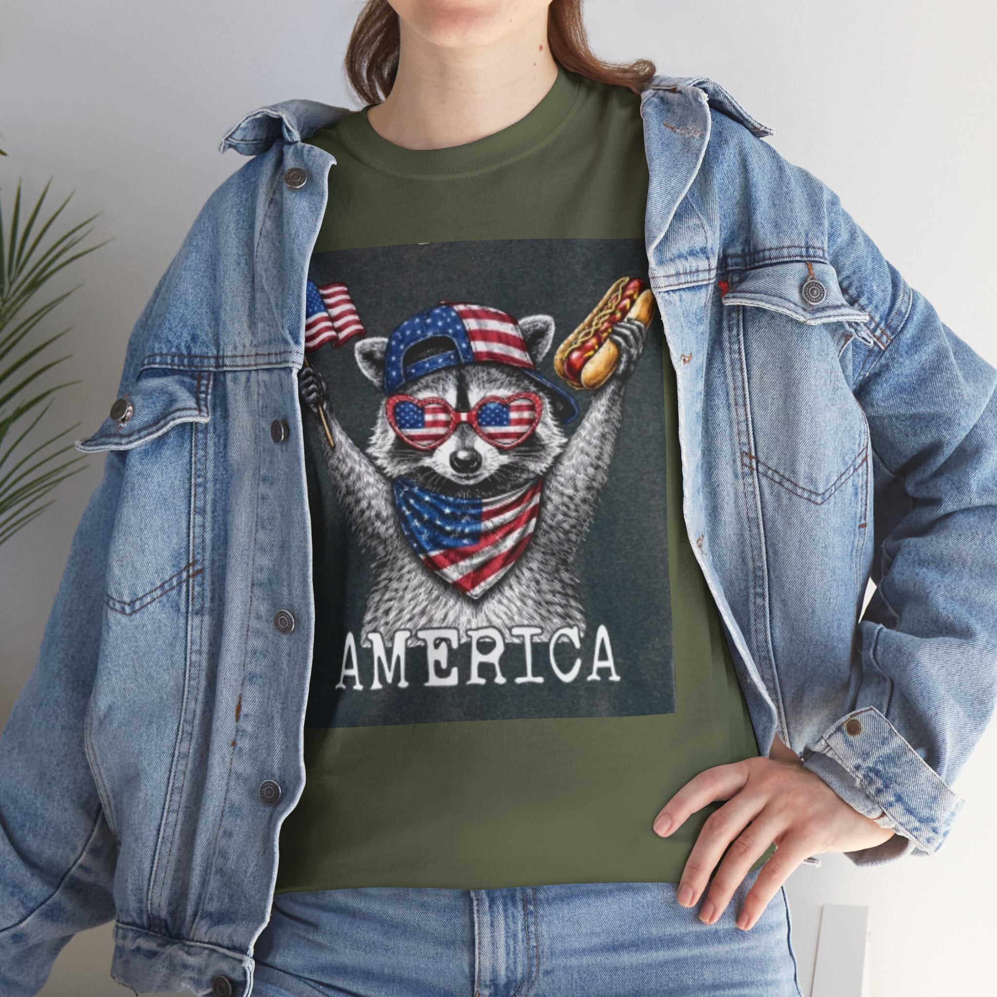 Patriotic Raccoon 'America' T-Shirt