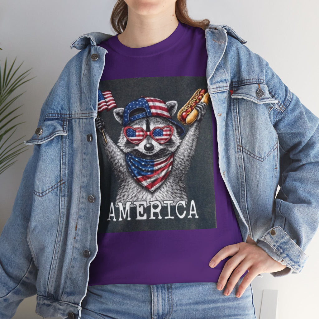 Patriotic Raccoon 'America' T-Shirt