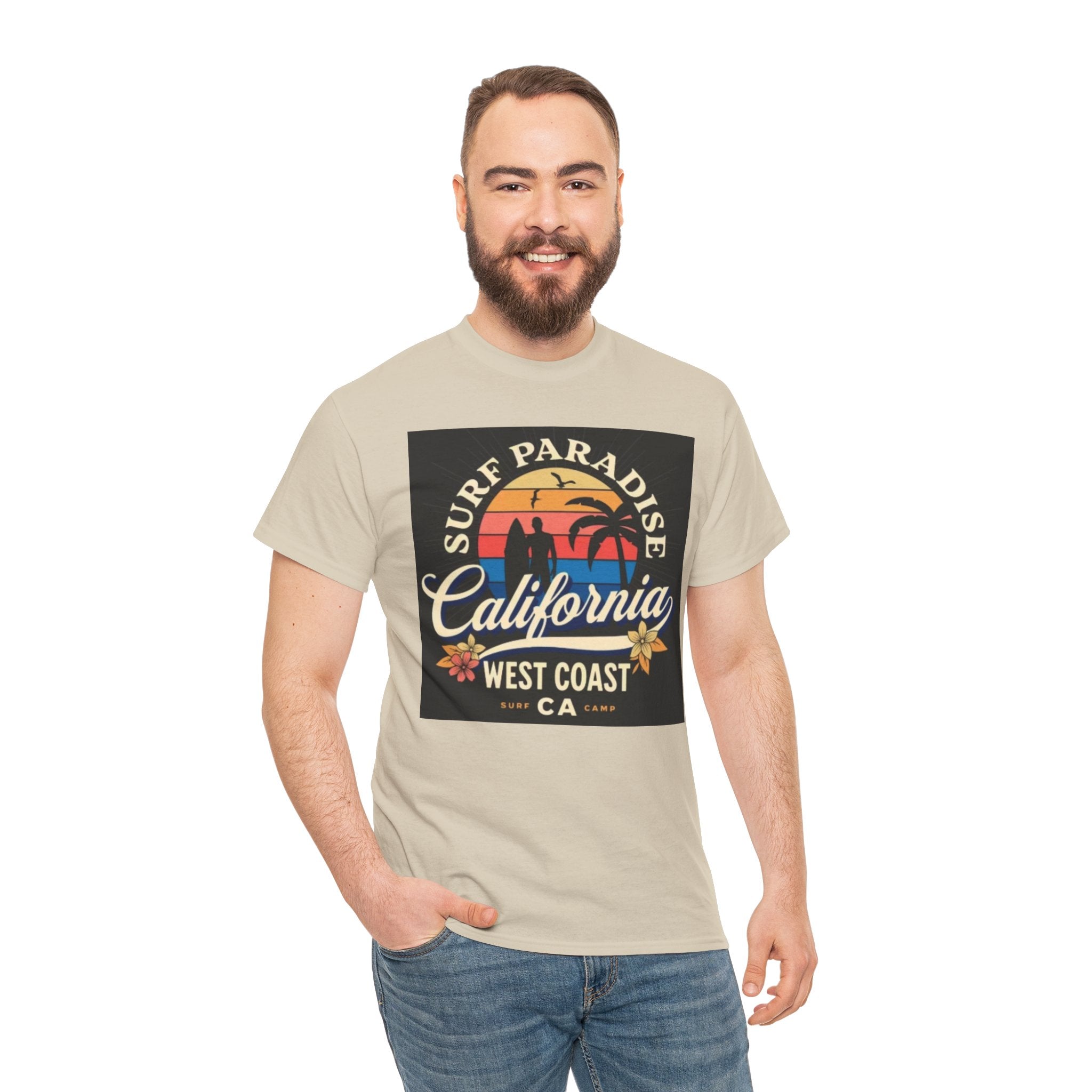 California Surf Paradise Tee — West Coast CA Vintage Sunset Graphic T-Shirt