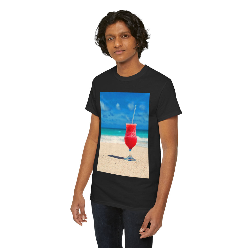 Tropical Beach Cocktail Graphic Tee (Summer Vacation Drink)