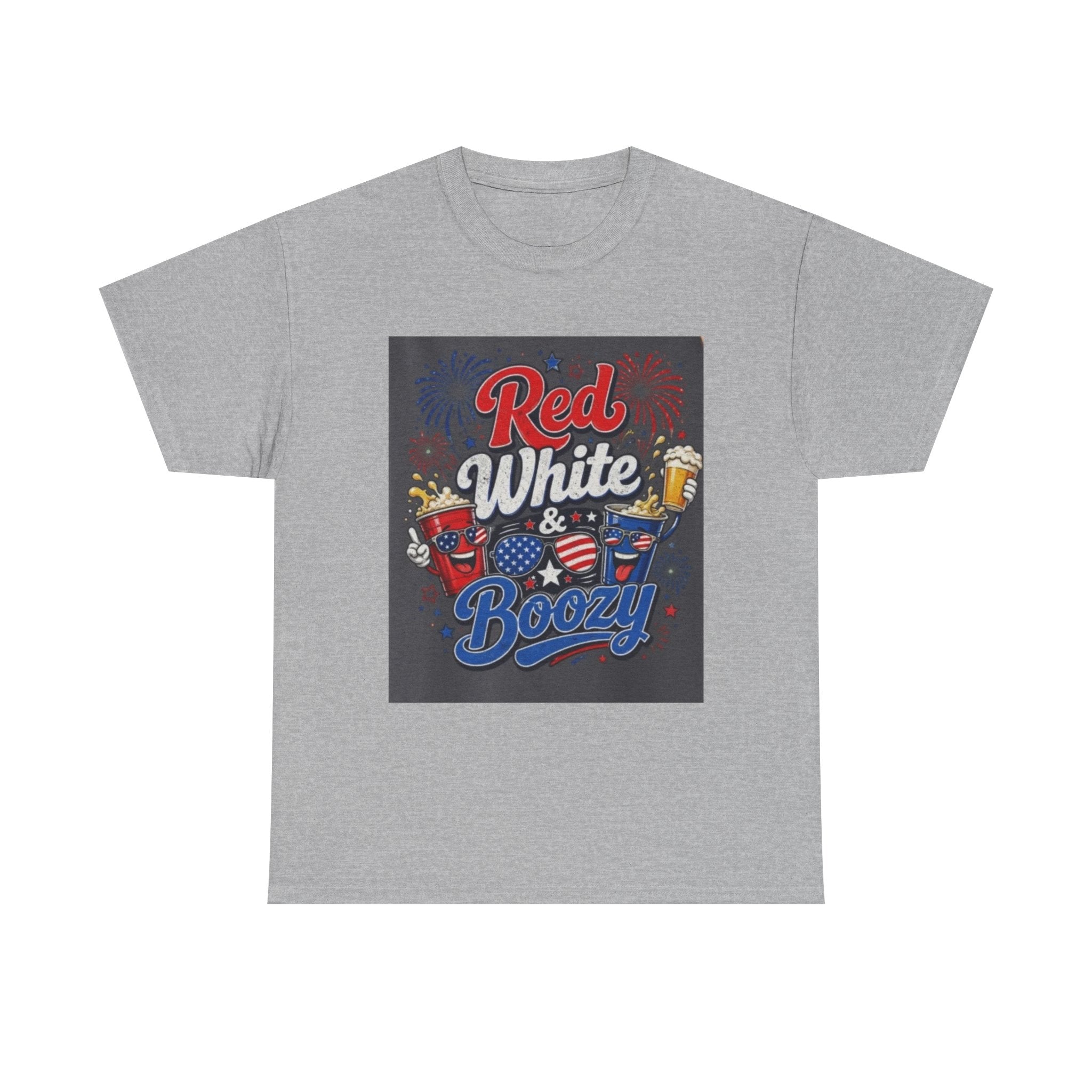 Red White & Boozy T-Shirt – Patriotic 4th of July Party Tee