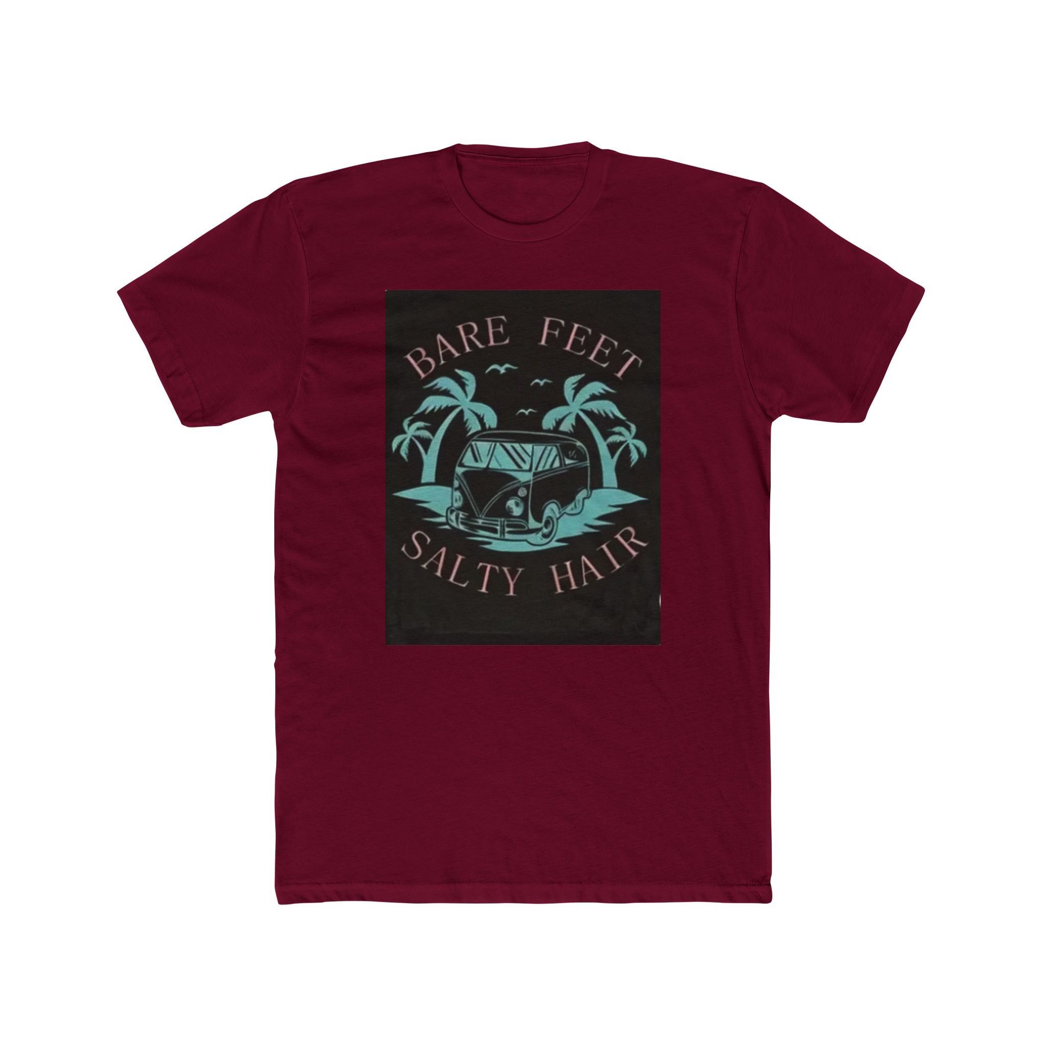T-Shirt — "Bare Feet, Salty Hair" Beach Graphic Tee
