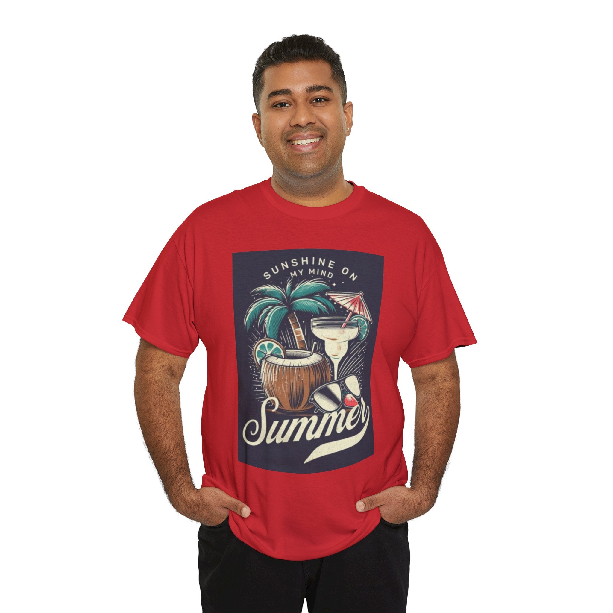 Summer Cocktail Tee — "Sunshine On My Mind" Tropical Beach T-Shirt