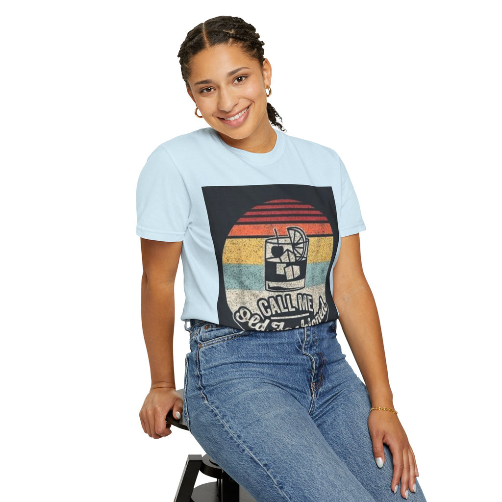 T-Shirt — "Call Me Old Fashioned" Retro Cocktail Graphic Tee
