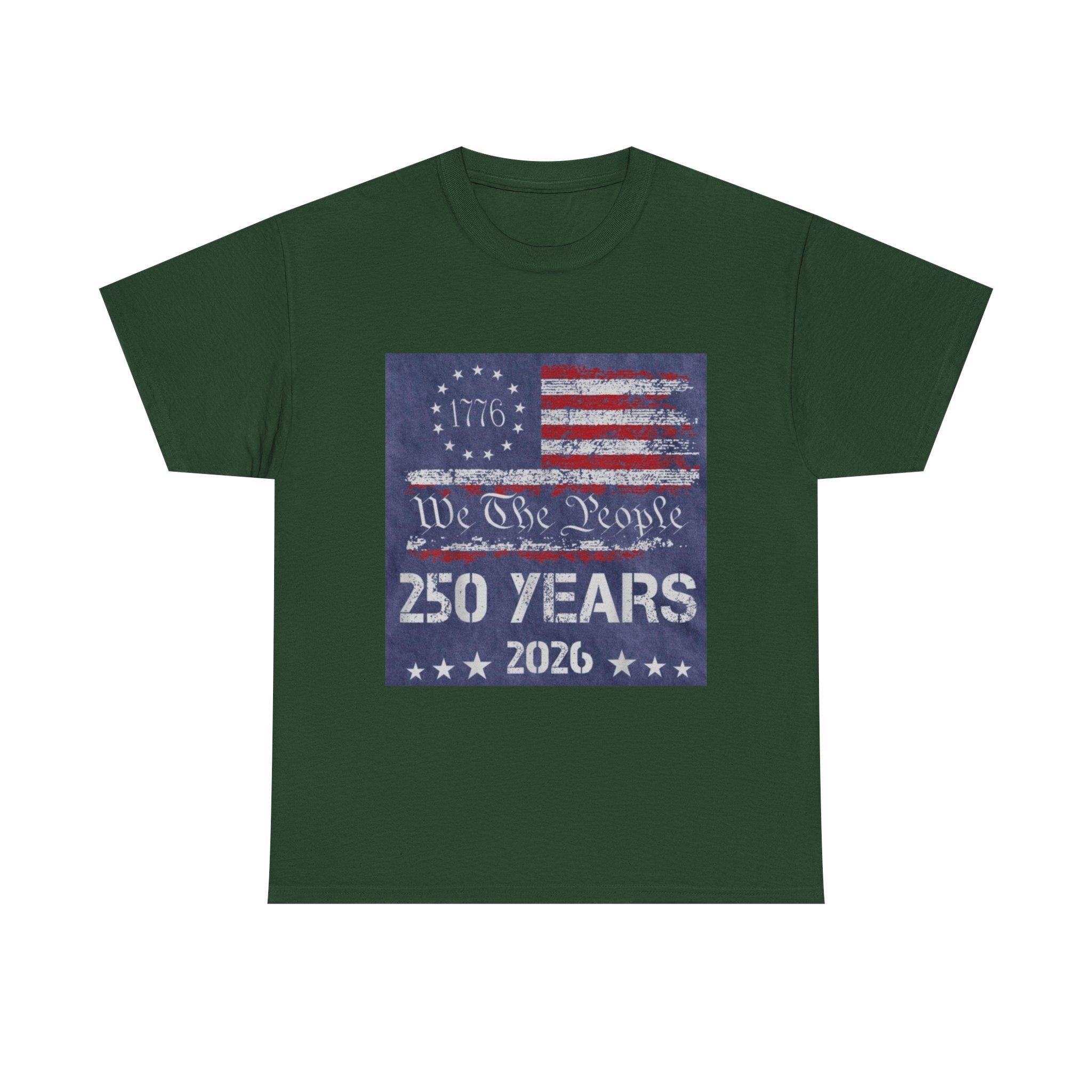 T-Shirt — Vintage 'We The People 250 Years 2026' Patriotic American Flag Tee