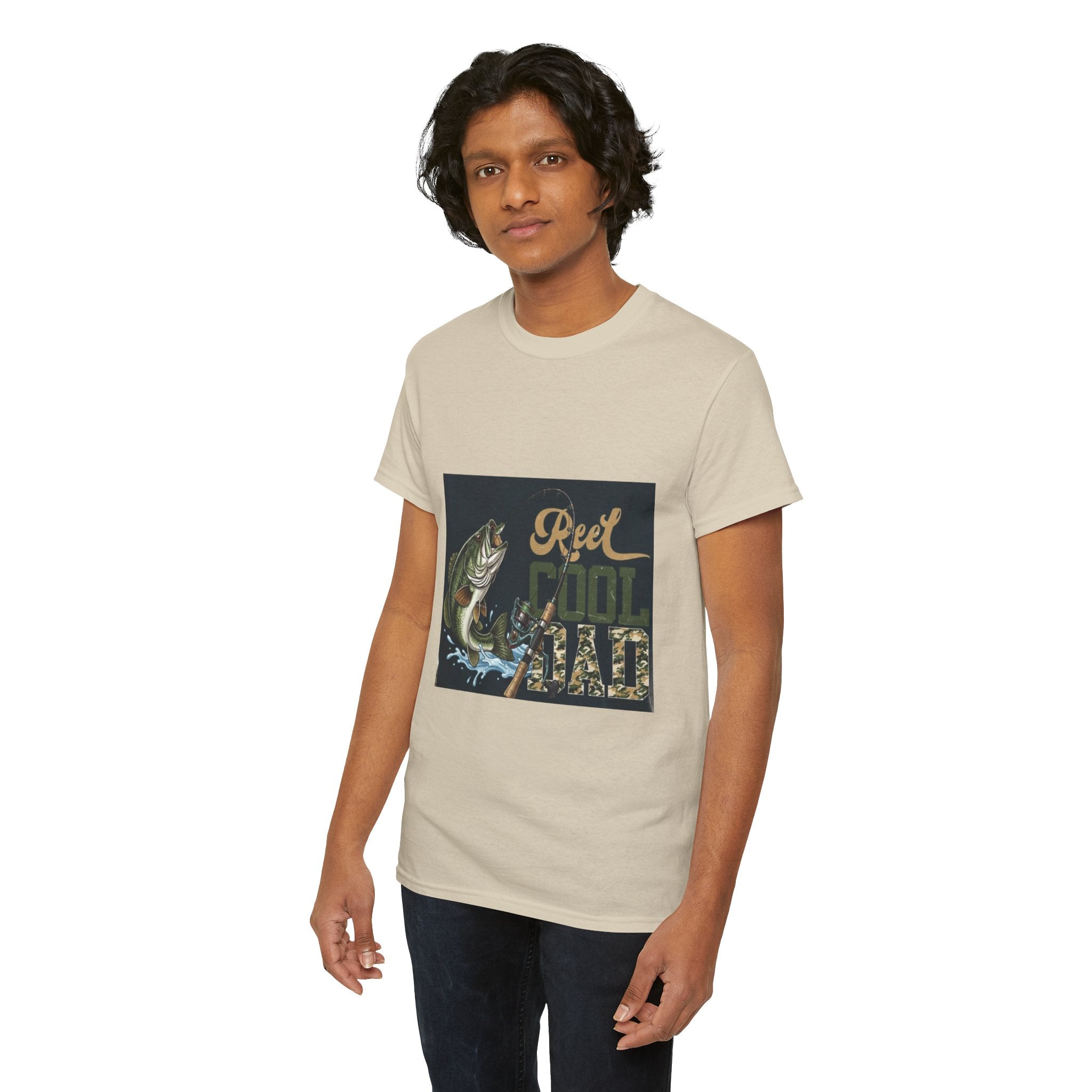 Fishing T-Shirt — "Reel Cool Dad" Graphic Tee
