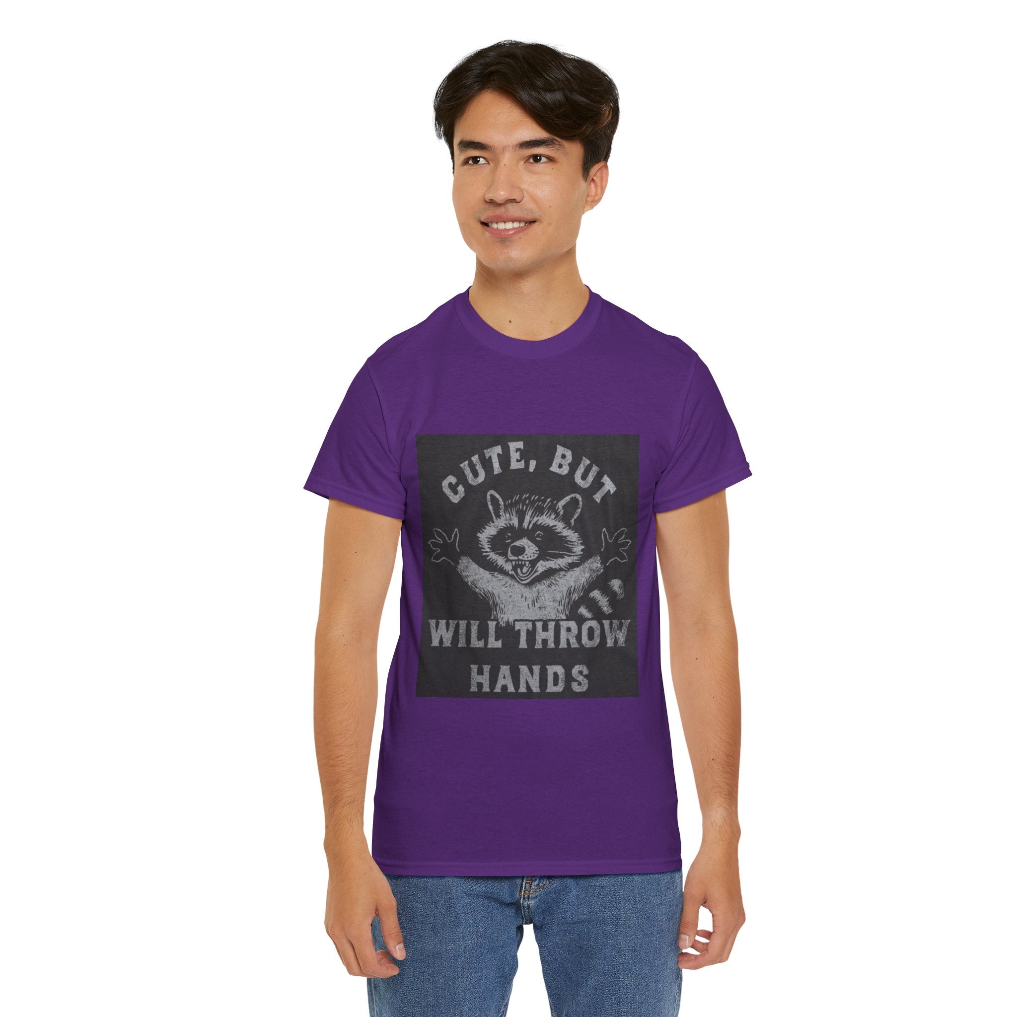 Cute But Will Throw Hands Raccoon T-Shirt