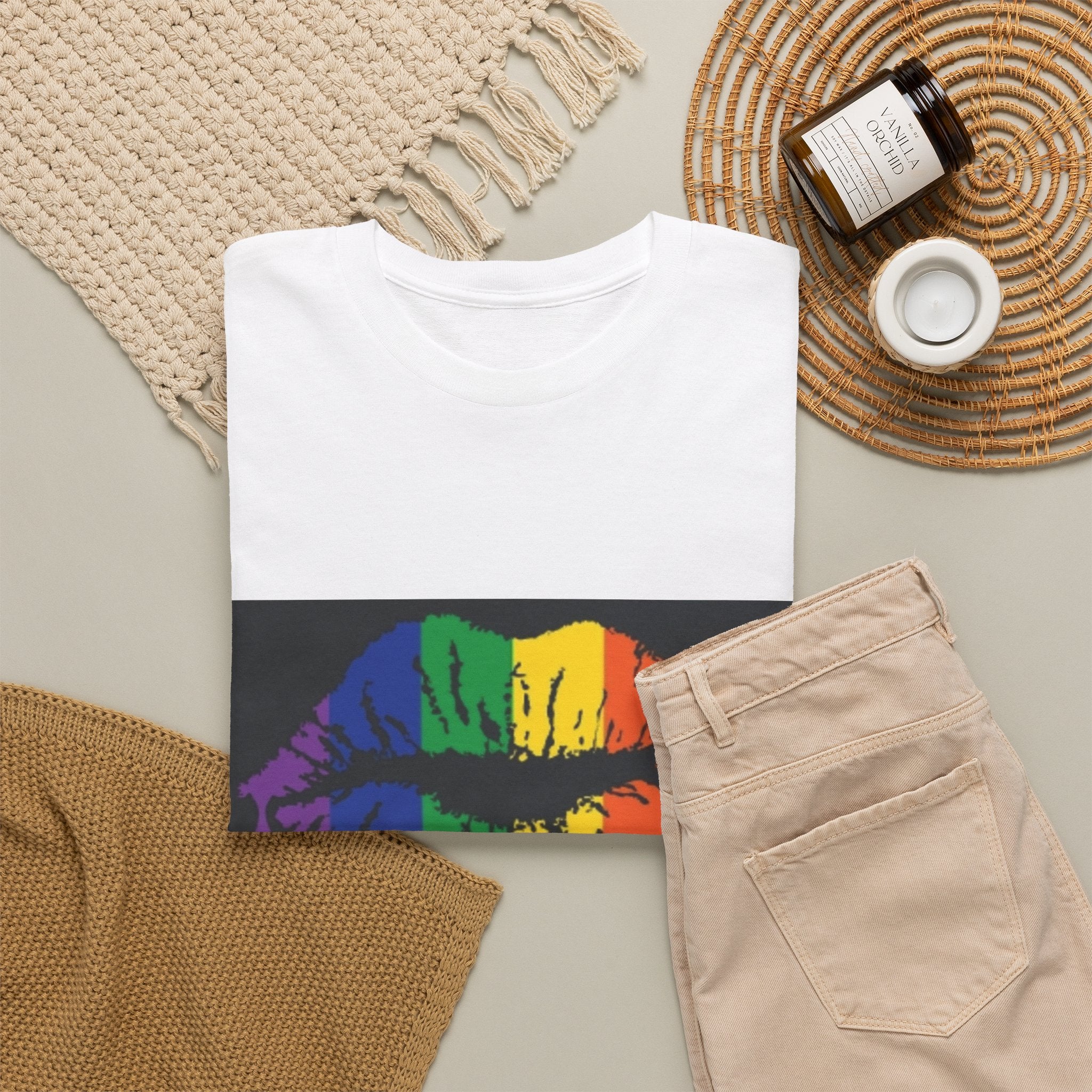 Rainbow Drip Kiss T-Shirt – LGBTQ+ Pride Graphic Tee