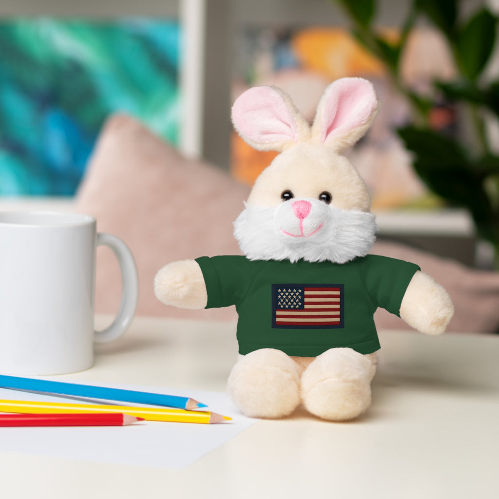American Flag Teddy Bear with Tee — Patriotic Plush Gift