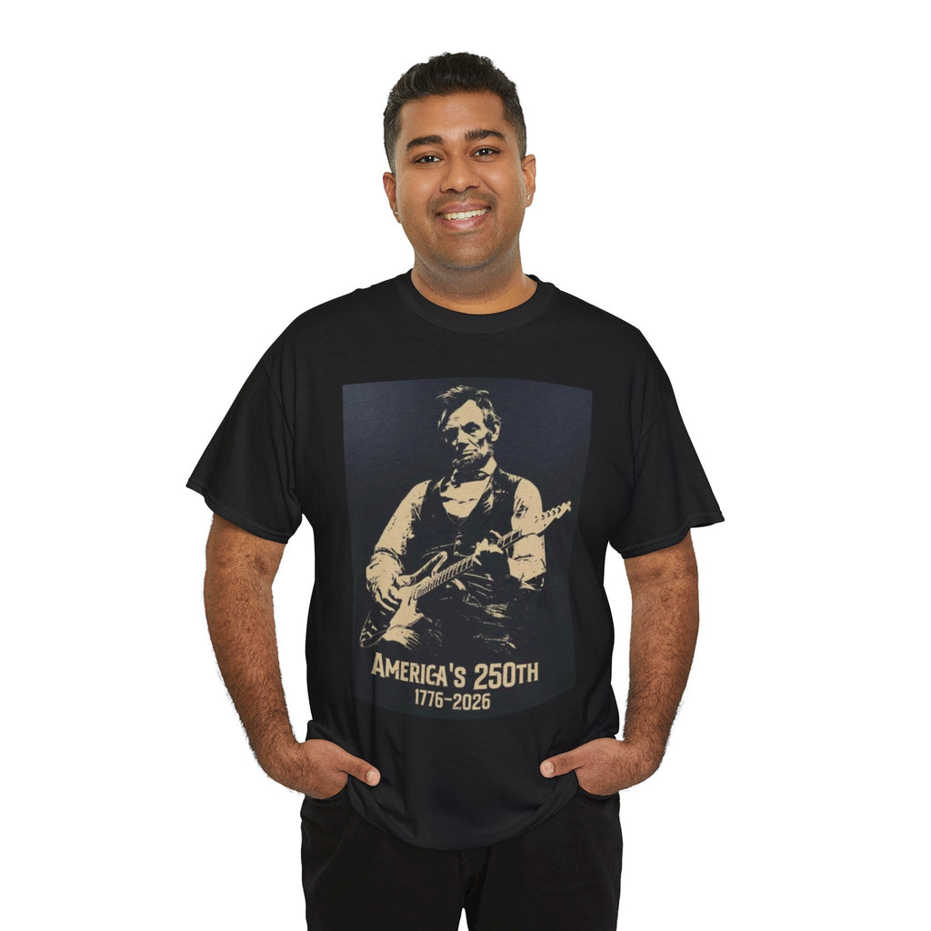 America's 250th Guitar Tee — 1776–2026 Patriotic Rock T‑Shirt