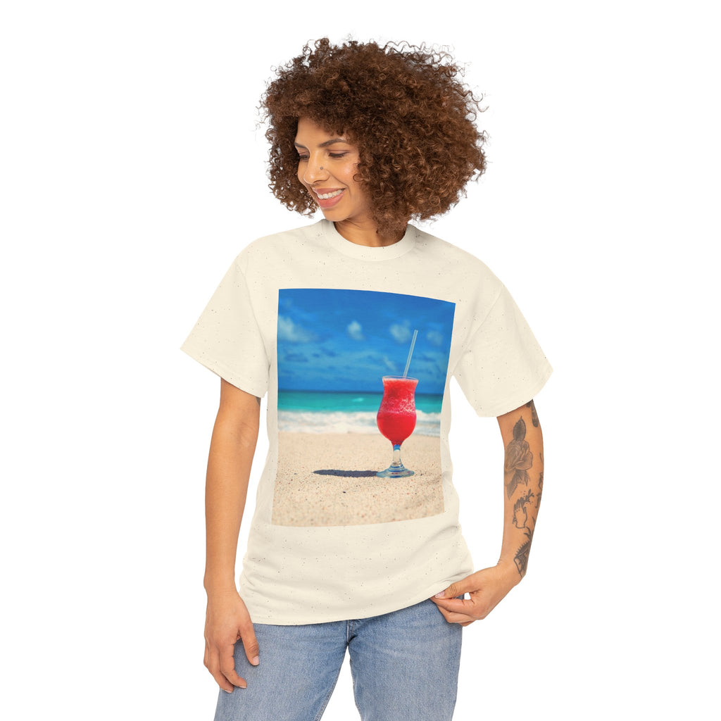 Tropical Beach Cocktail Graphic Tee (Summer Vacation Drink)