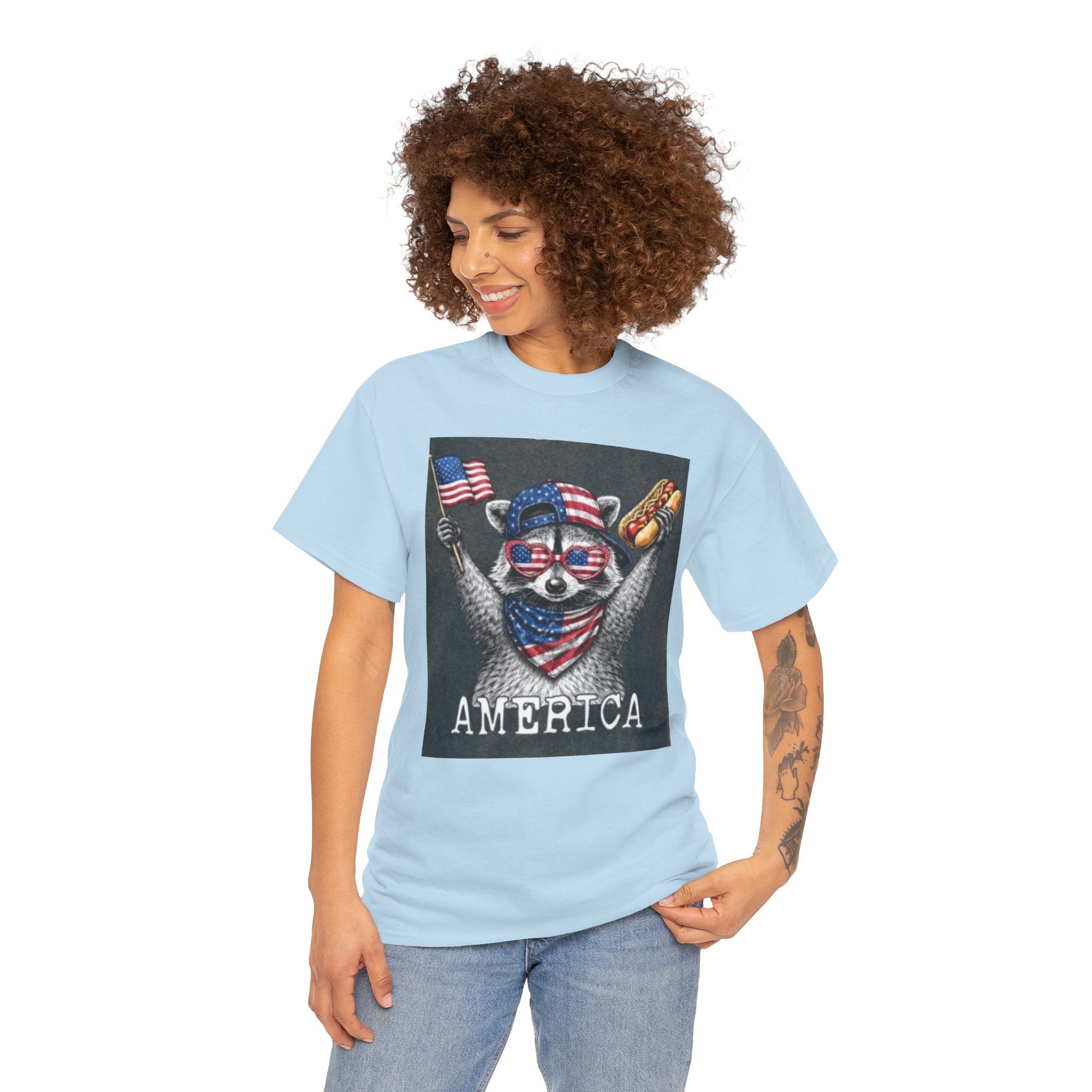 Patriotic Raccoon 'America' T-Shirt