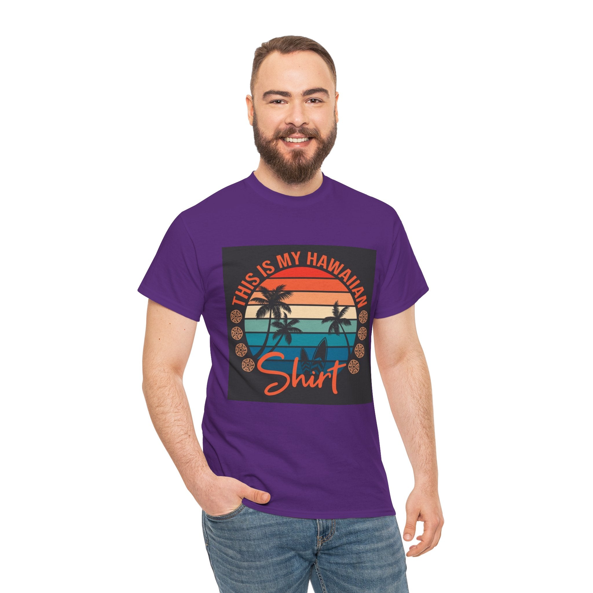 This Is My Hawaiian Shirt Tee — Vintage Sunset Palm Beach T-Shirt