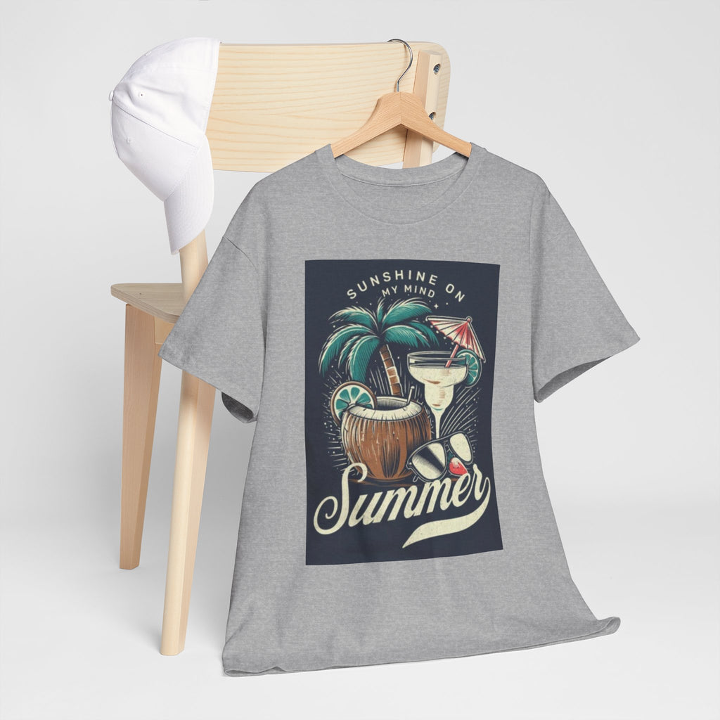 Summer Cocktail Tee — "Sunshine On My Mind" Tropical Beach T-Shirt