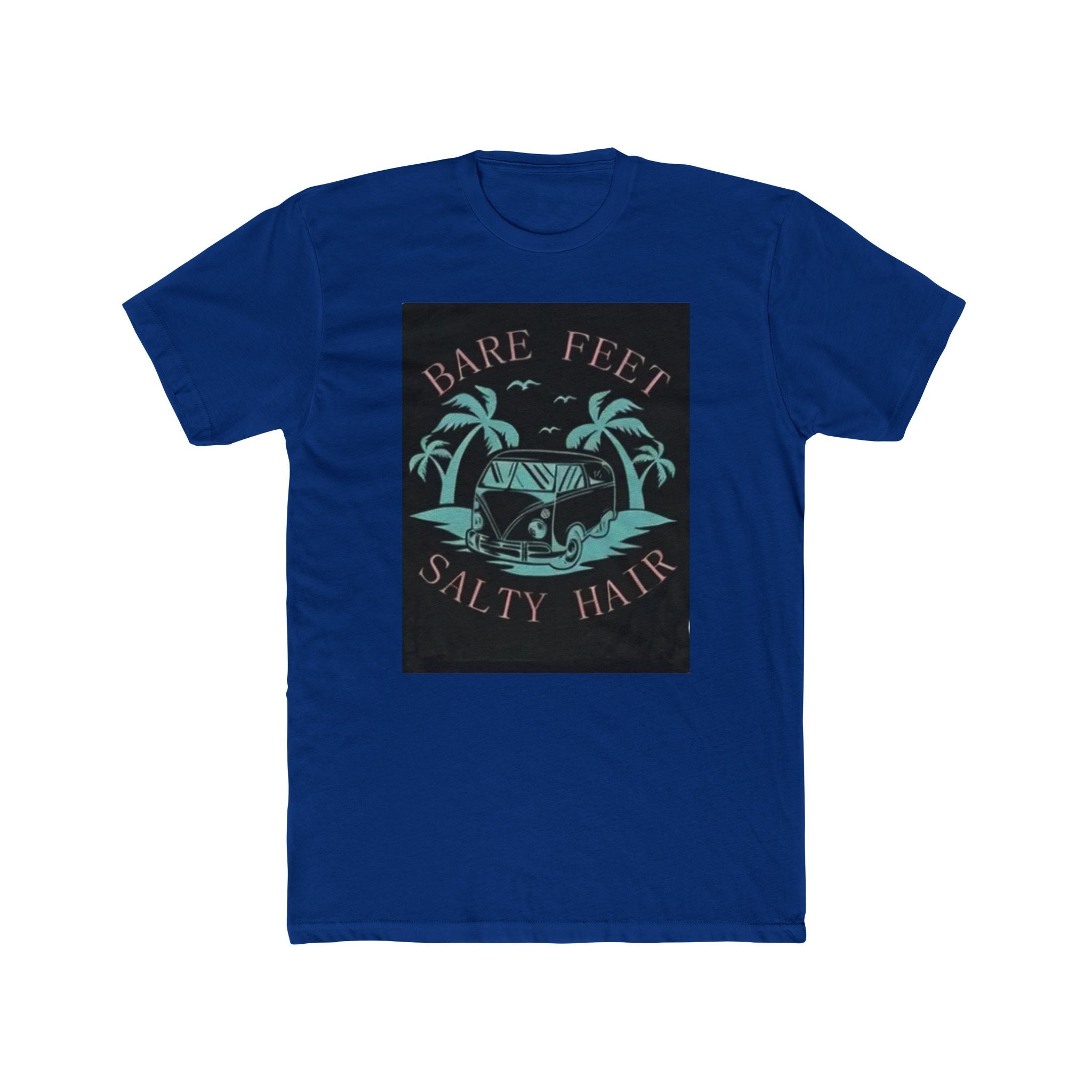 T-Shirt — "Bare Feet, Salty Hair" Beach Graphic Tee
