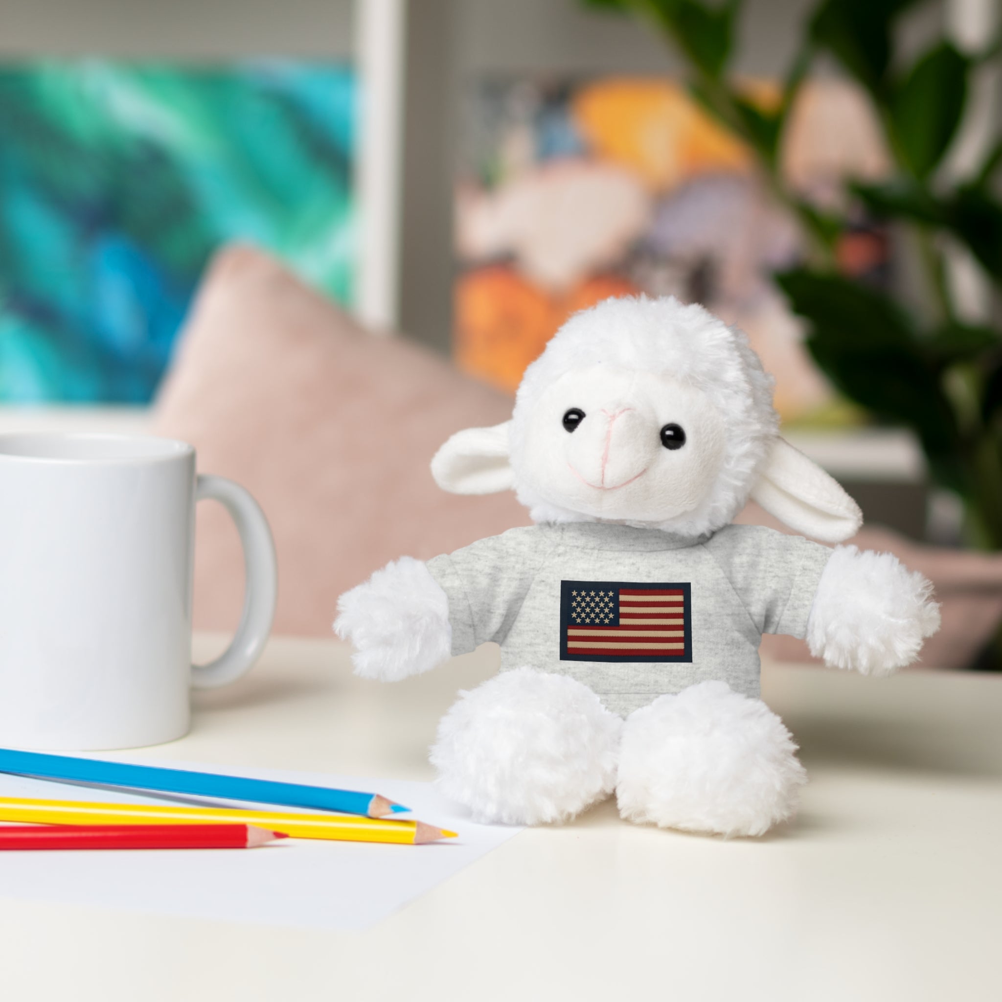 American Flag Teddy Bear with Tee — Patriotic Plush Gift