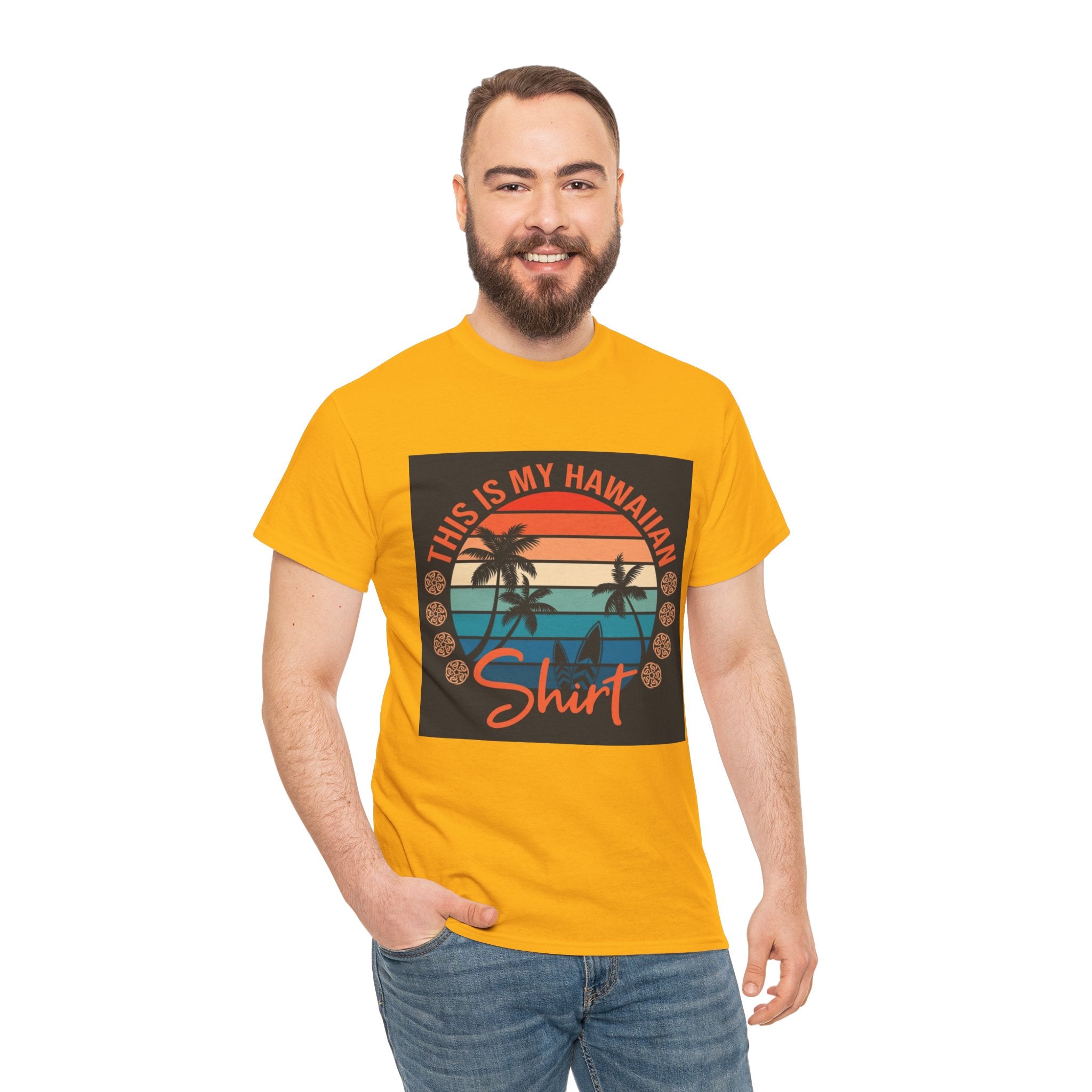 This Is My Hawaiian Shirt Tee — Vintage Sunset Palm Beach T-Shirt
