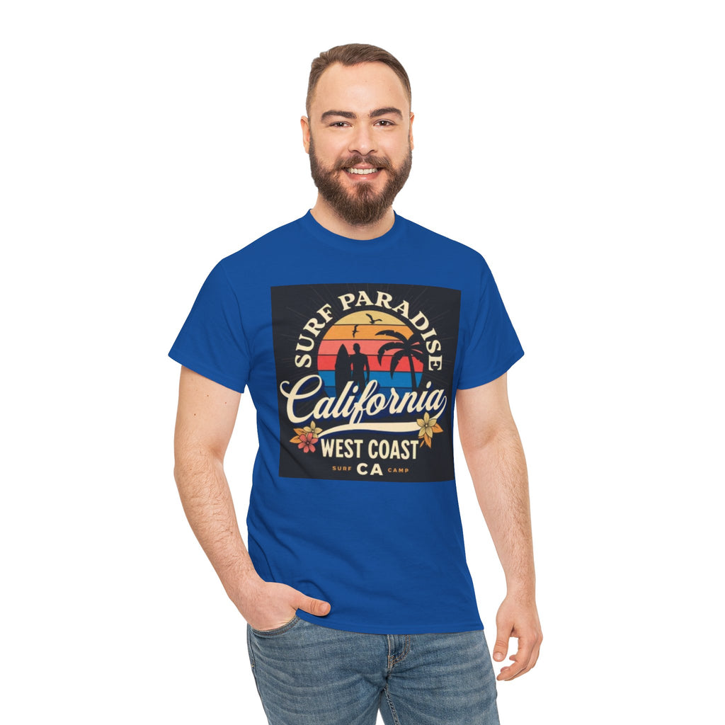 California Surf Paradise Tee — West Coast CA Vintage Sunset Graphic T-Shirt