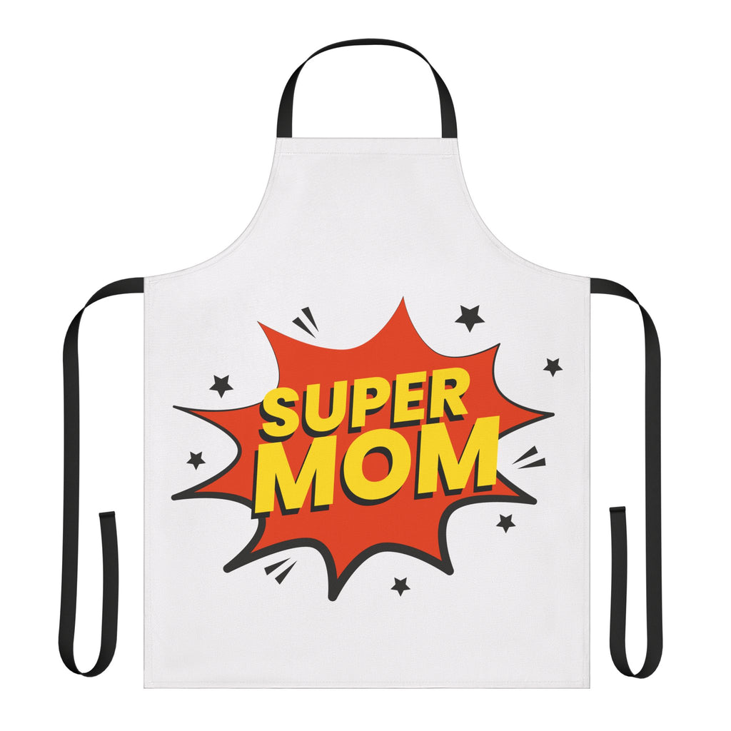Super Mom Comic-Style Apron — Mother's Day Gift for Baking & BBQ