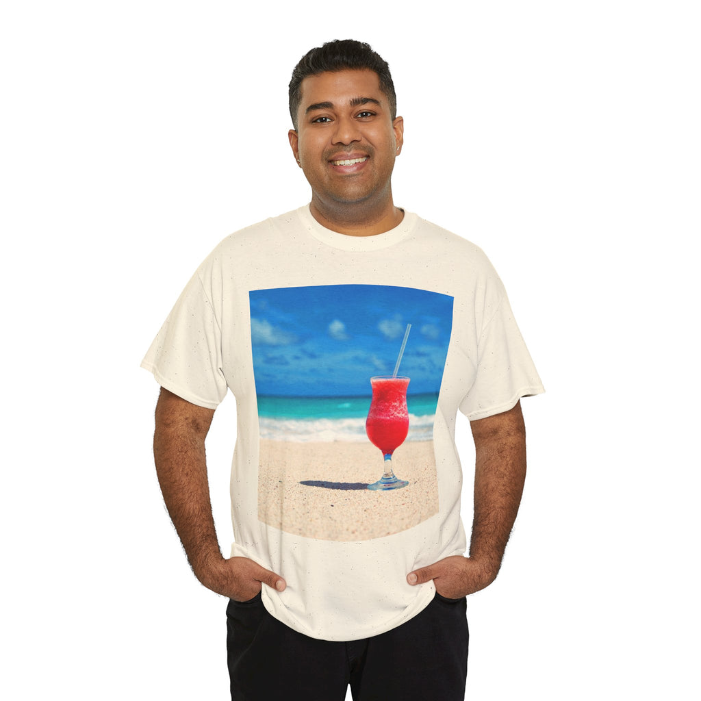 Tropical Beach Cocktail Graphic Tee (Summer Vacation Drink)
