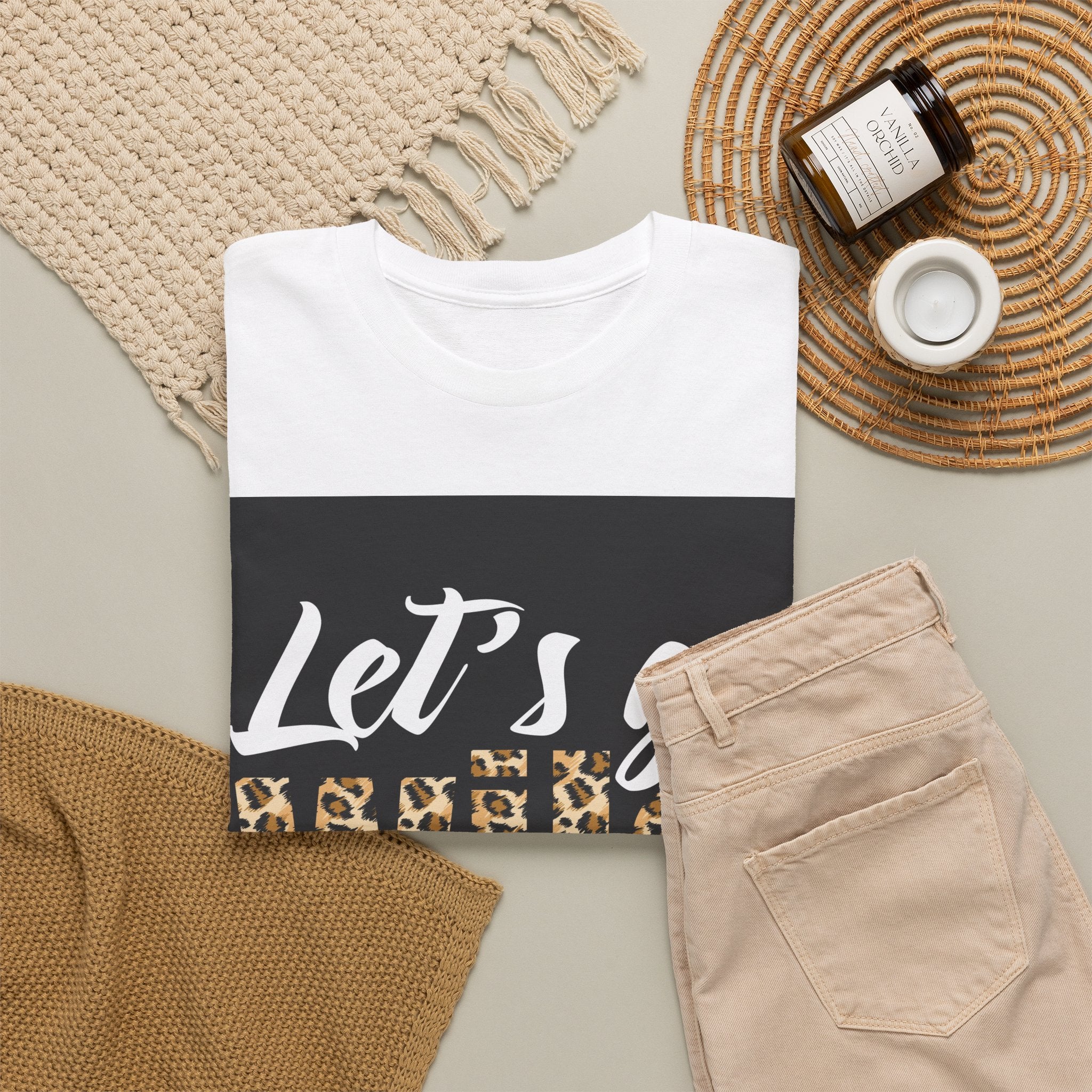 Let's Go Wild Leopard Graphic Tee