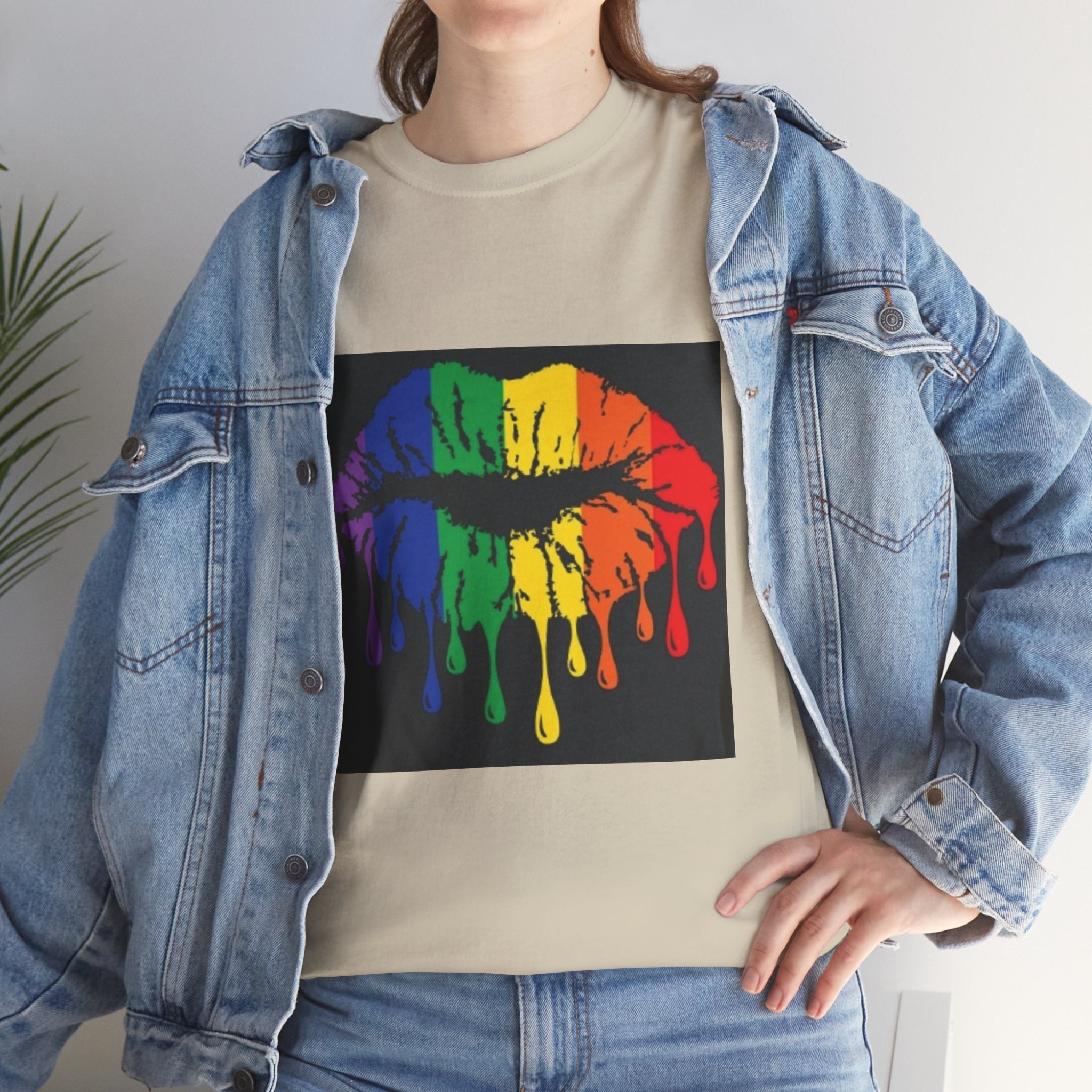 Rainbow Drip Kiss T-Shirt – LGBTQ+ Pride Graphic Tee