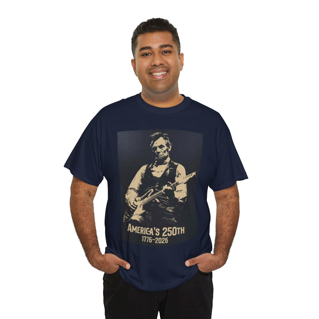 America's 250th Guitar Tee — 1776–2026 Patriotic Rock T‑Shirt