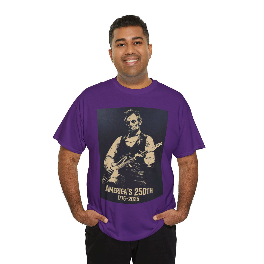 America's 250th Guitar Tee — 1776–2026 Patriotic Rock T‑Shirt