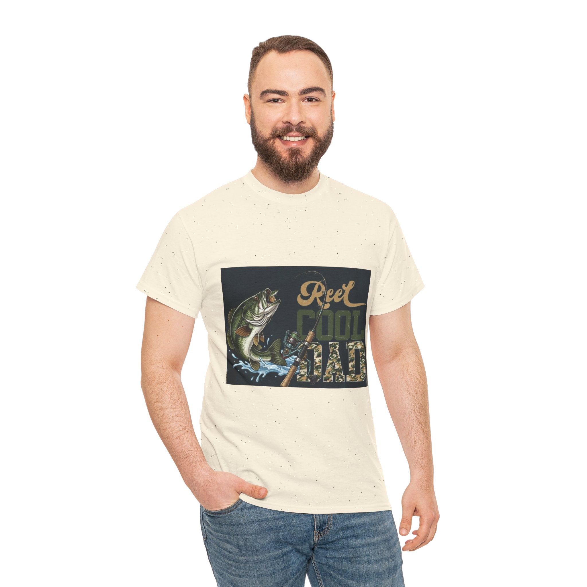 Fishing T-Shirt — "Reel Cool Dad" Graphic Tee