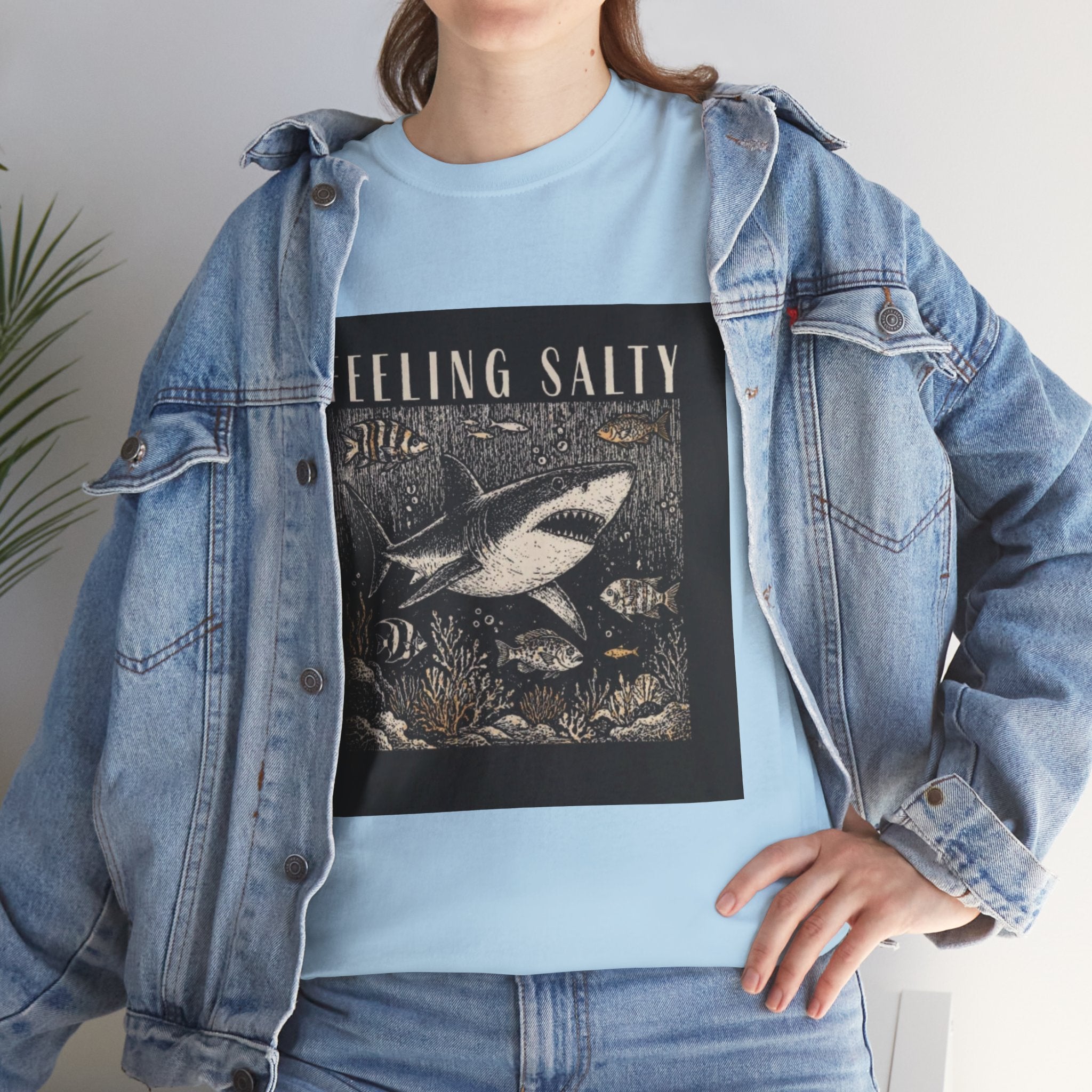 Feeling Salty Shark T-Shirt – Vintage Ocean Graphic Tee