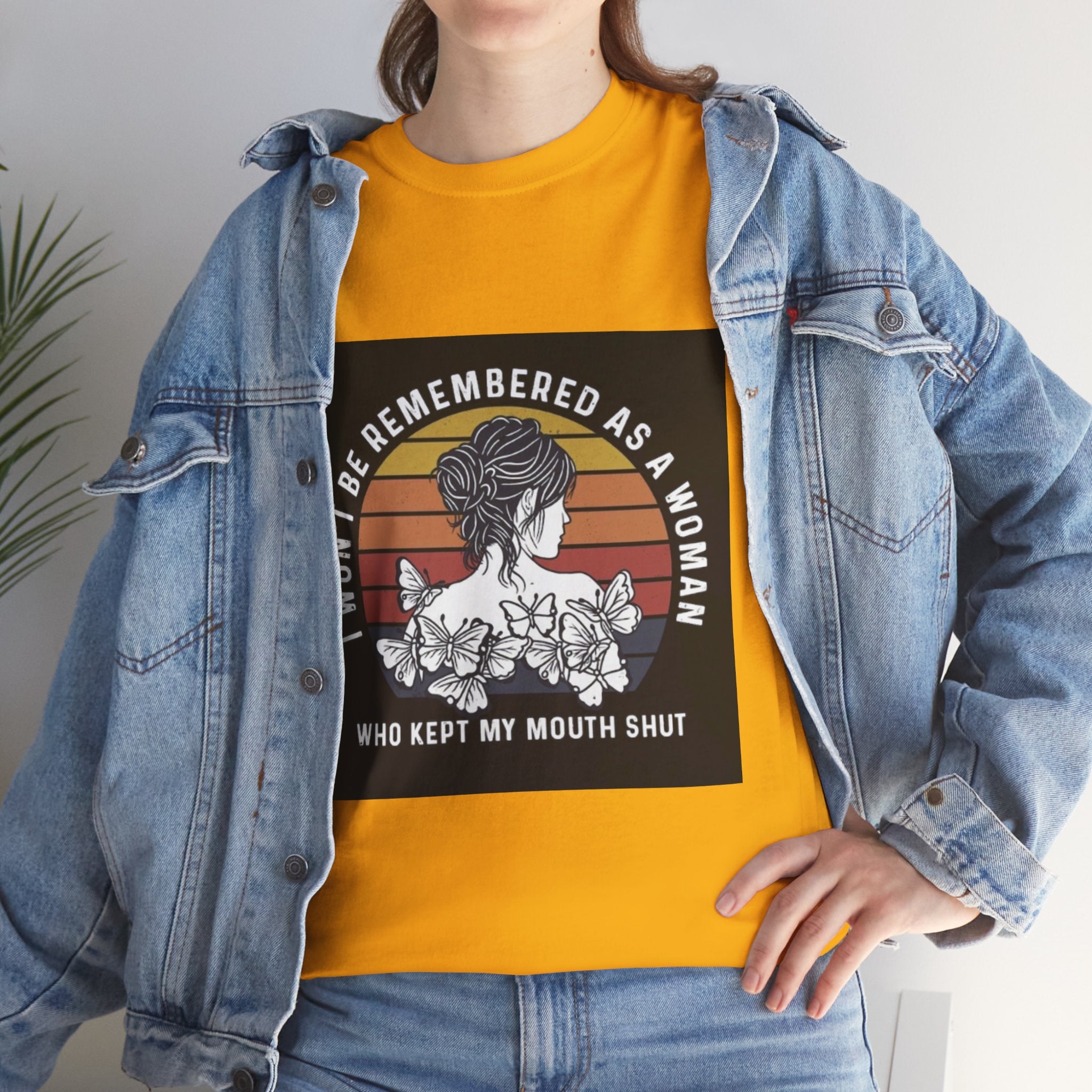 Graphic Tee — "I Won’t Be Remembered As A Woman Who Kept My Mouth Shut" Feminist Retro Floral T-Shirt