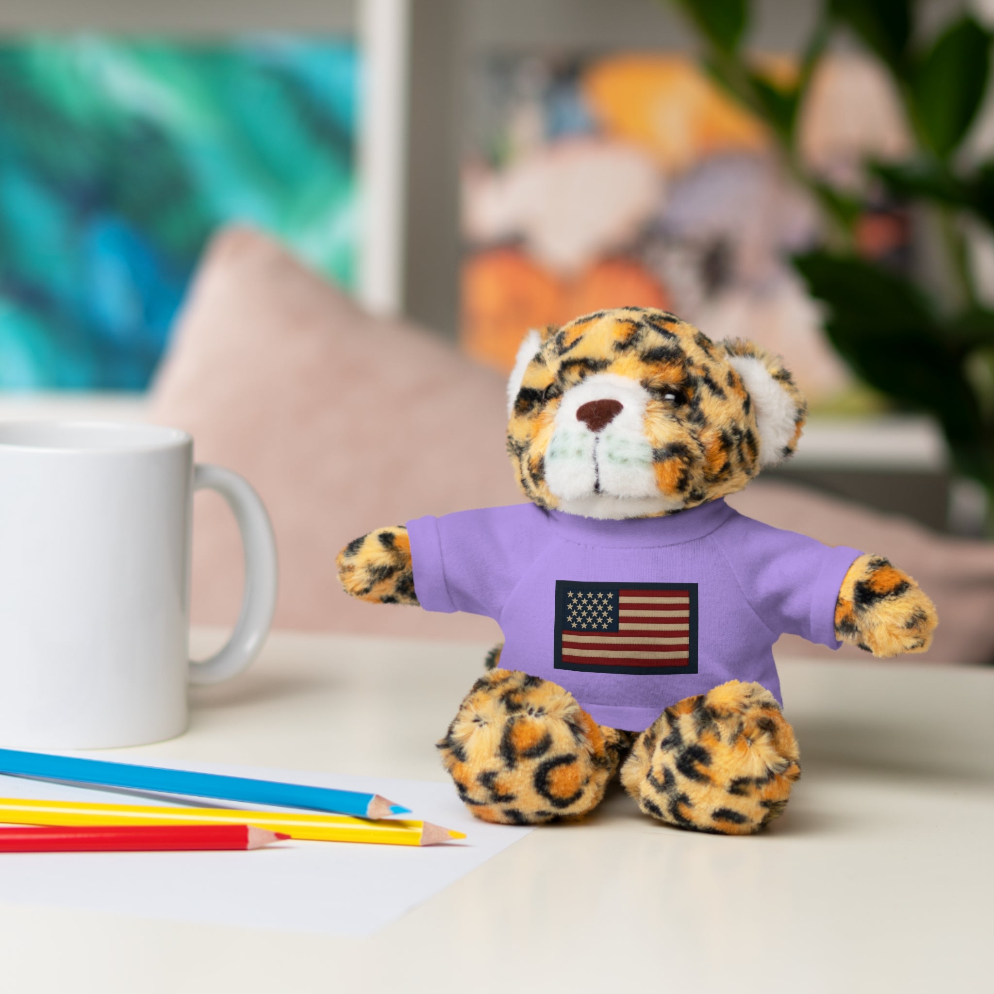 American Flag Teddy Bear with Tee — Patriotic Plush Gift