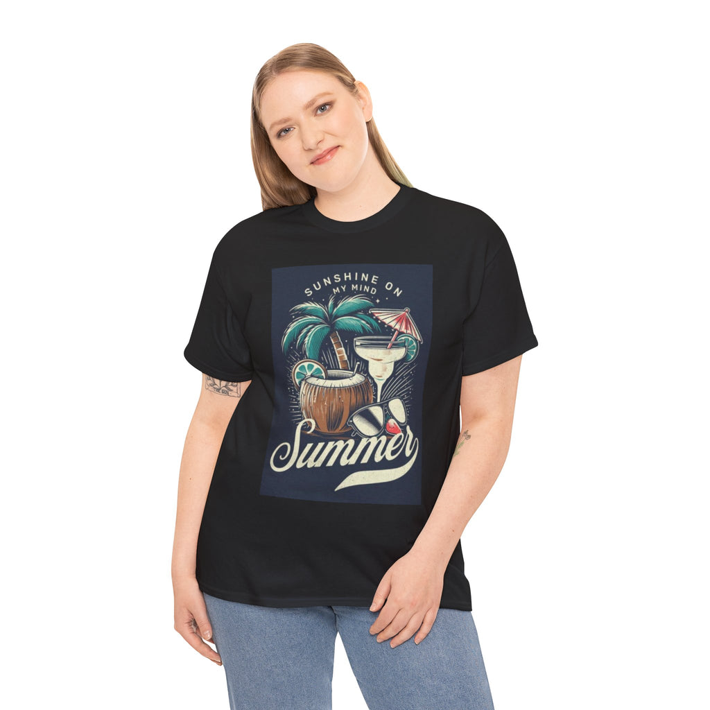 Summer Cocktail Tee — "Sunshine On My Mind" Tropical Beach T-Shirt