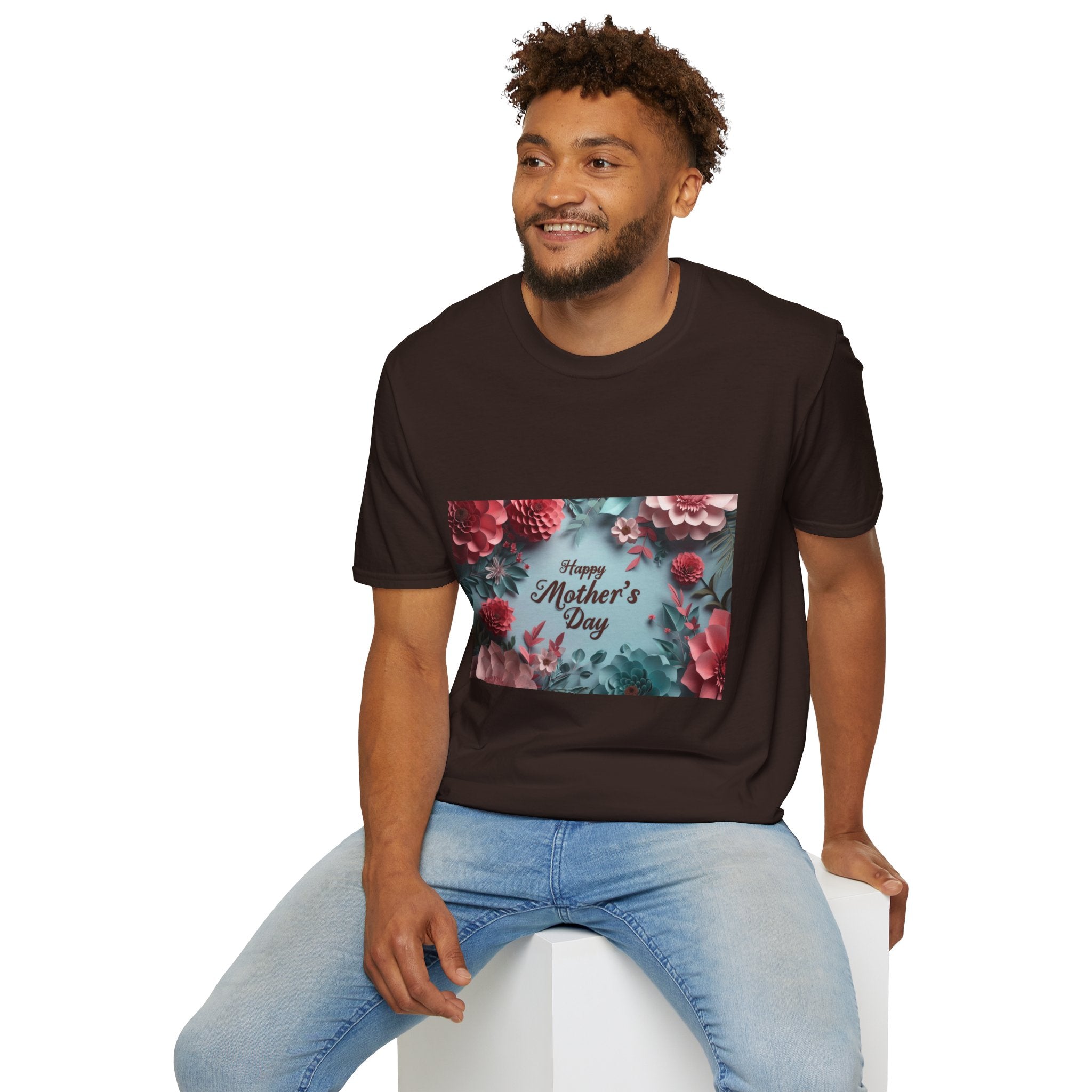 Mother's Day Floral T-Shirt — "Happy Mother's Day" Garden Bouquet Tee