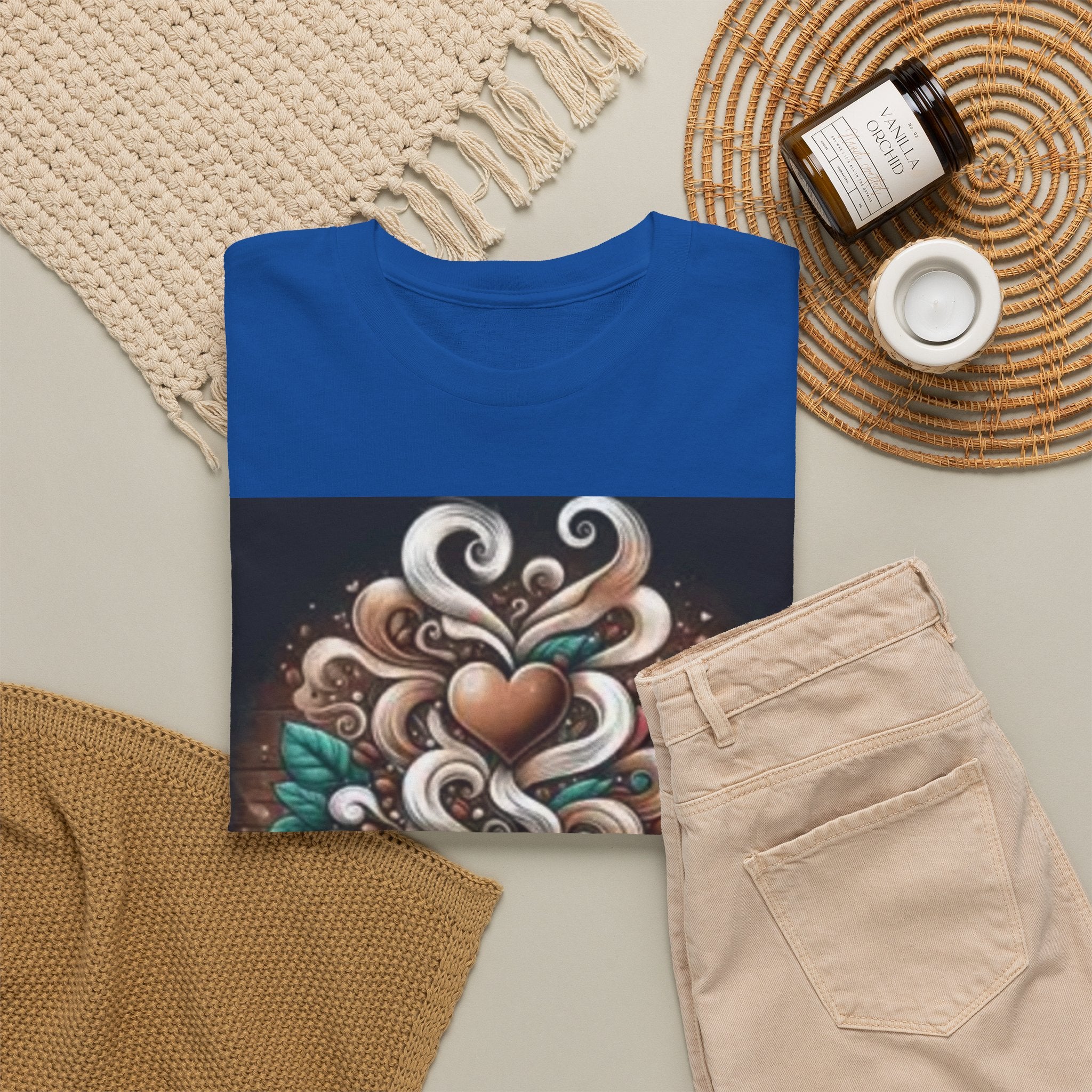 Coffee Cup T-Shirt — Whimsical Steaming Heart Coffee Design