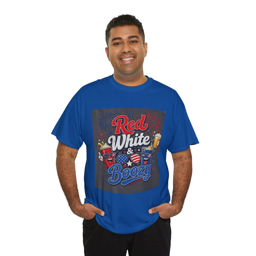 Red White & Boozy T-Shirt – Patriotic 4th of July Party Tee