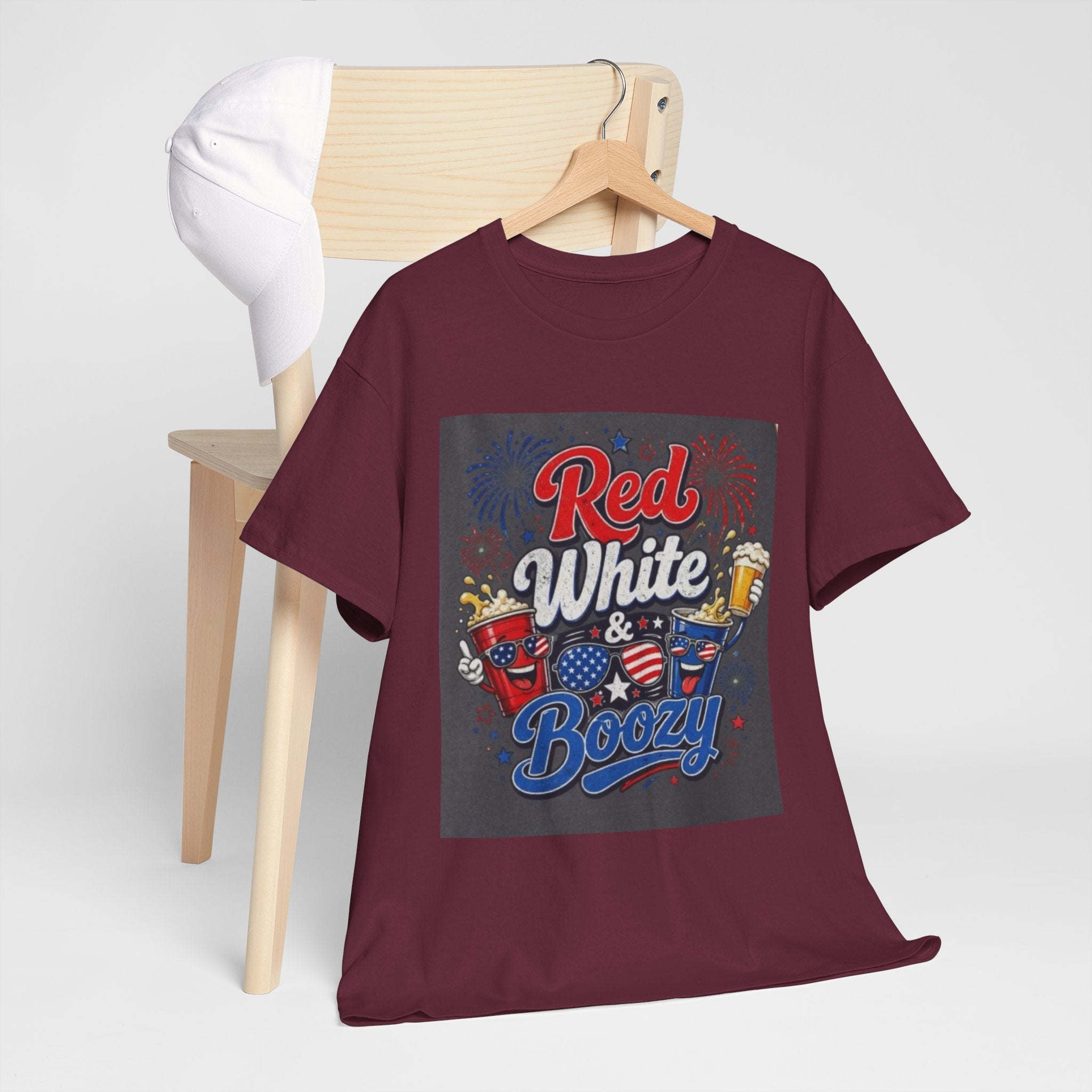Red White & Boozy T-Shirt – Patriotic 4th of July Party Tee