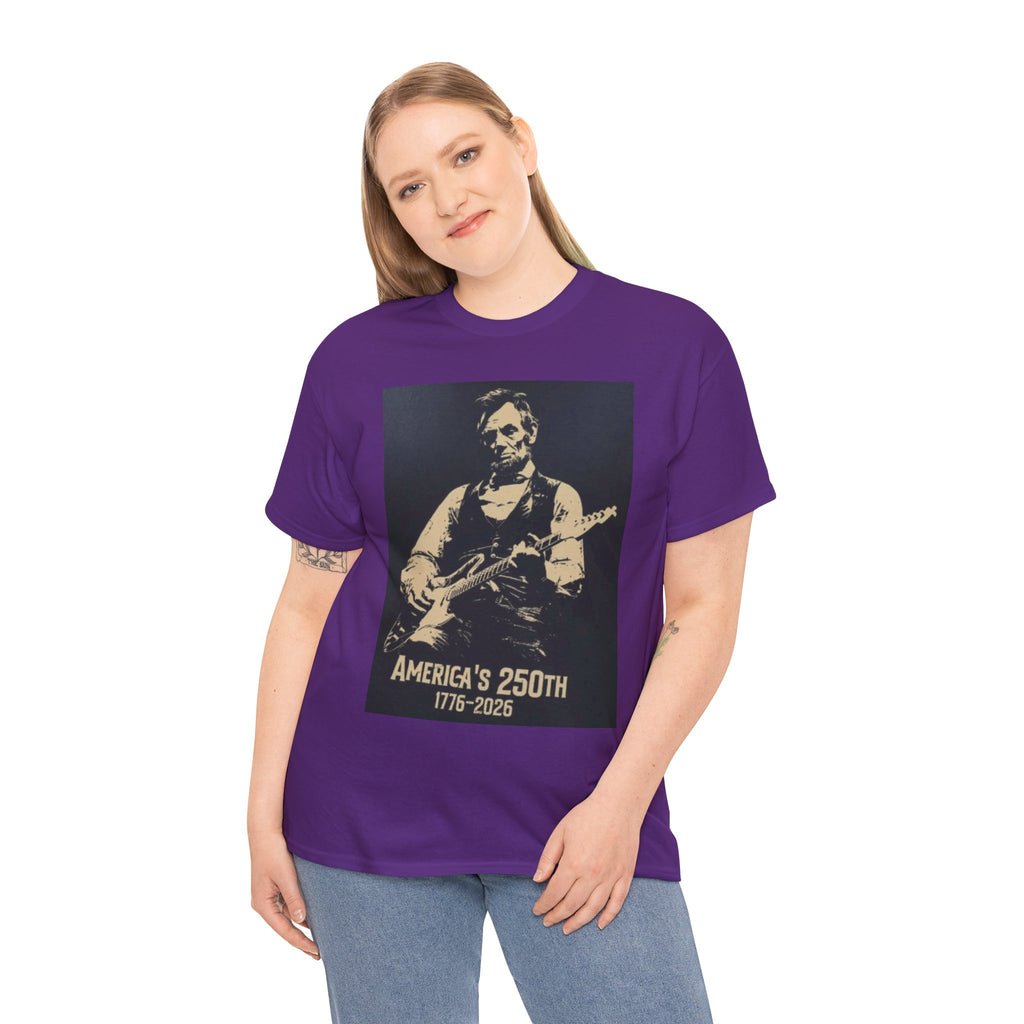 America's 250th Guitar Tee — 1776–2026 Patriotic Rock T‑Shirt