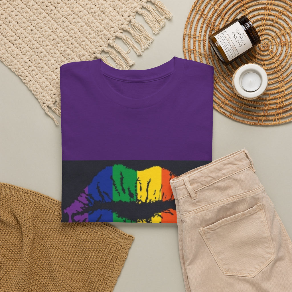 Rainbow Drip Kiss T-Shirt – LGBTQ+ Pride Graphic Tee