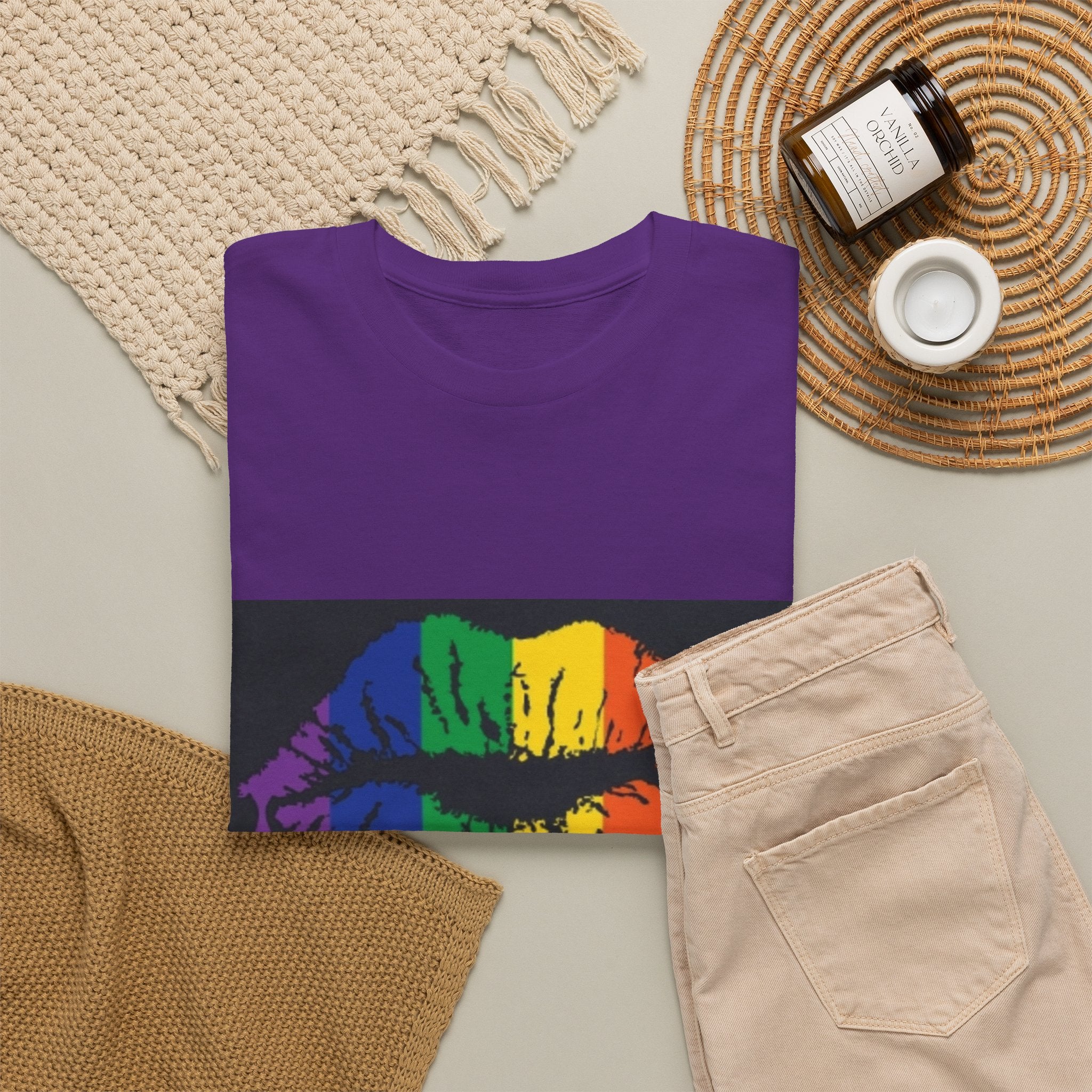 Rainbow Drip Kiss T-Shirt – LGBTQ+ Pride Graphic Tee