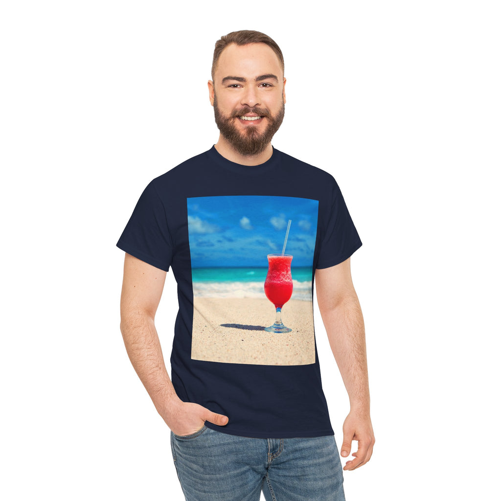 Tropical Beach Cocktail Graphic Tee (Summer Vacation Drink)