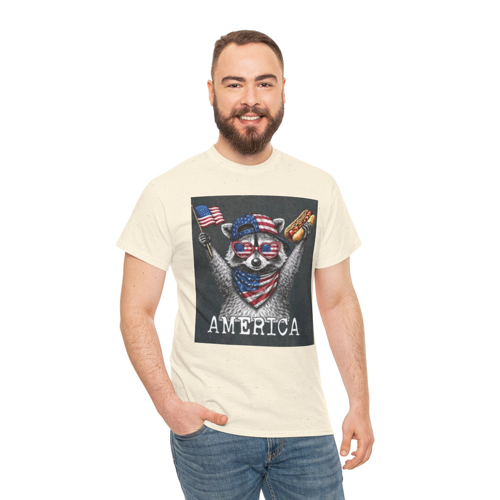 Patriotic Raccoon 'America' T-Shirt